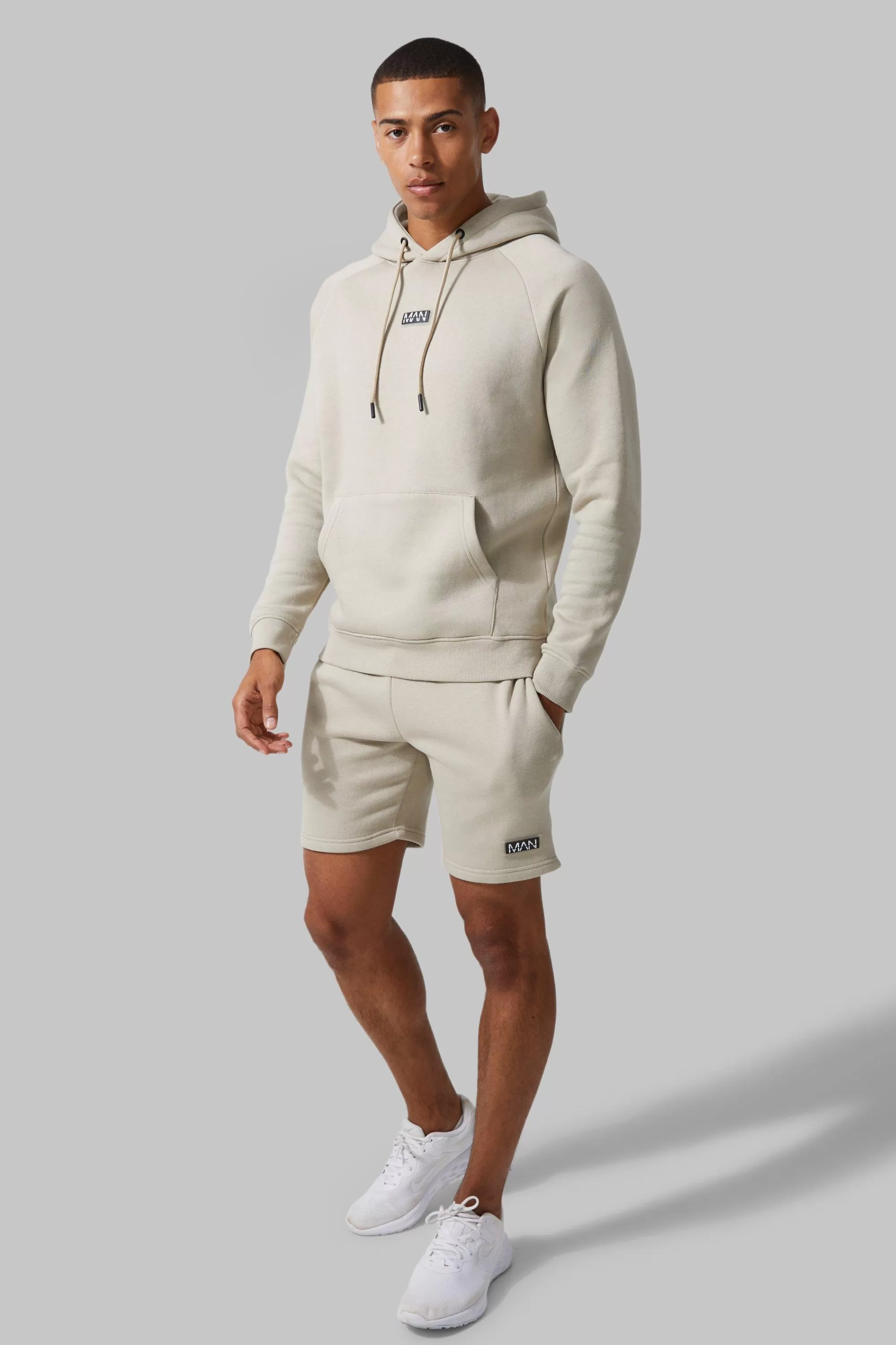 boohooMAN Man Active Gym Training Hoodie & Short Set | UK