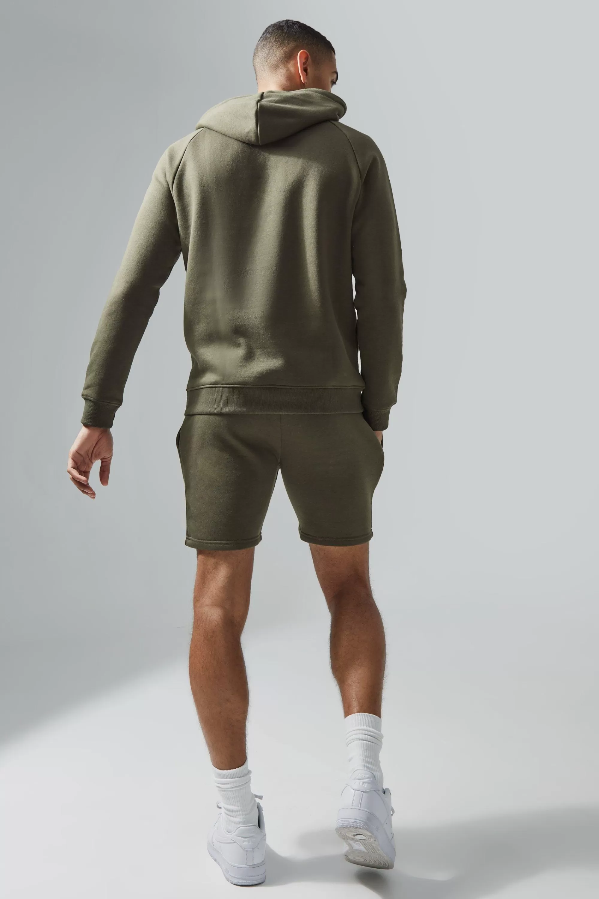 boohooMAN Man Active Gym Training Hoodie & Short Set | UK