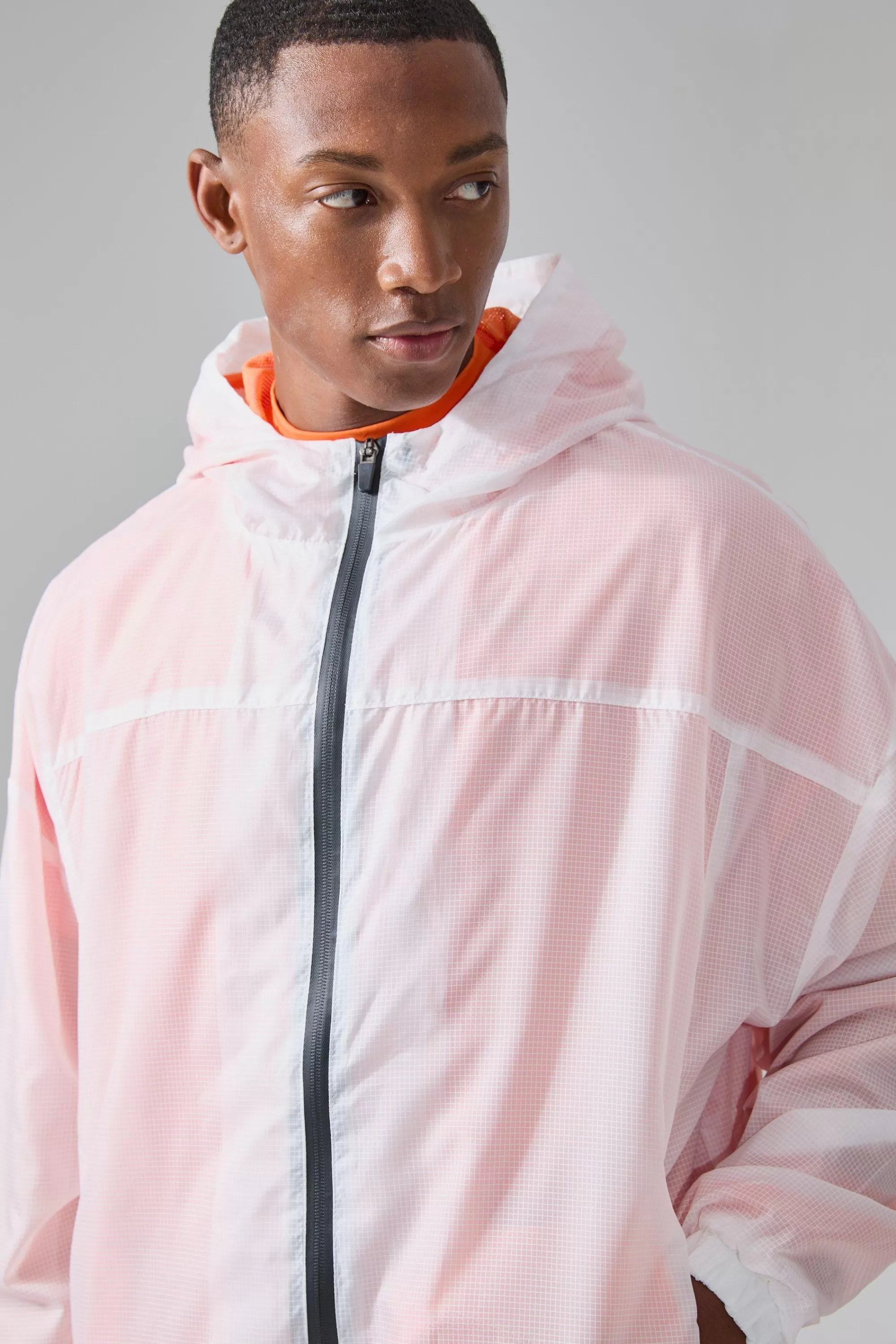 boohooMAN Man Active Mesh Lined Oversized Windbreaker | UK