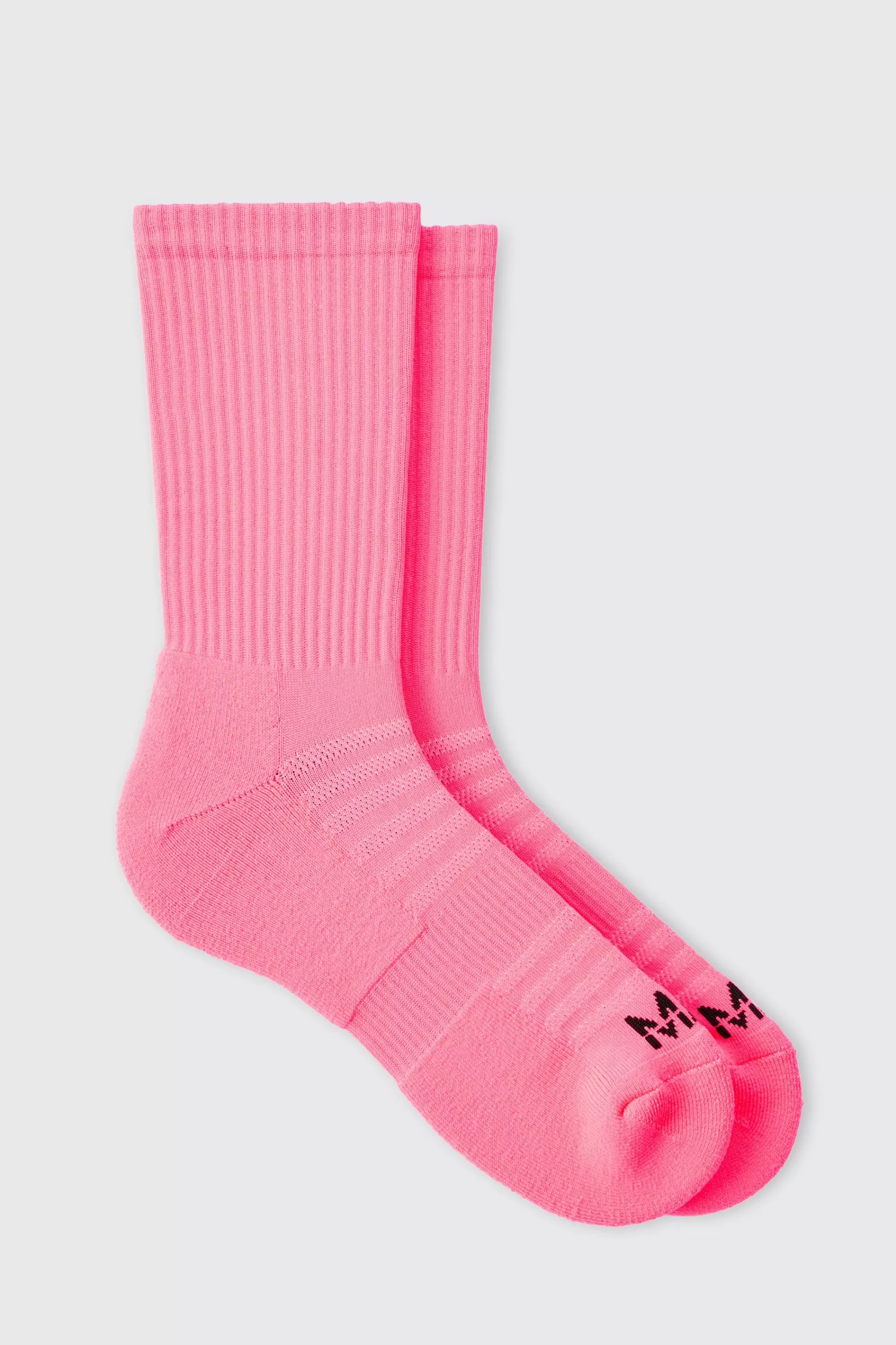boohooMAN Man Active Neon Running Crew Socks | UK
