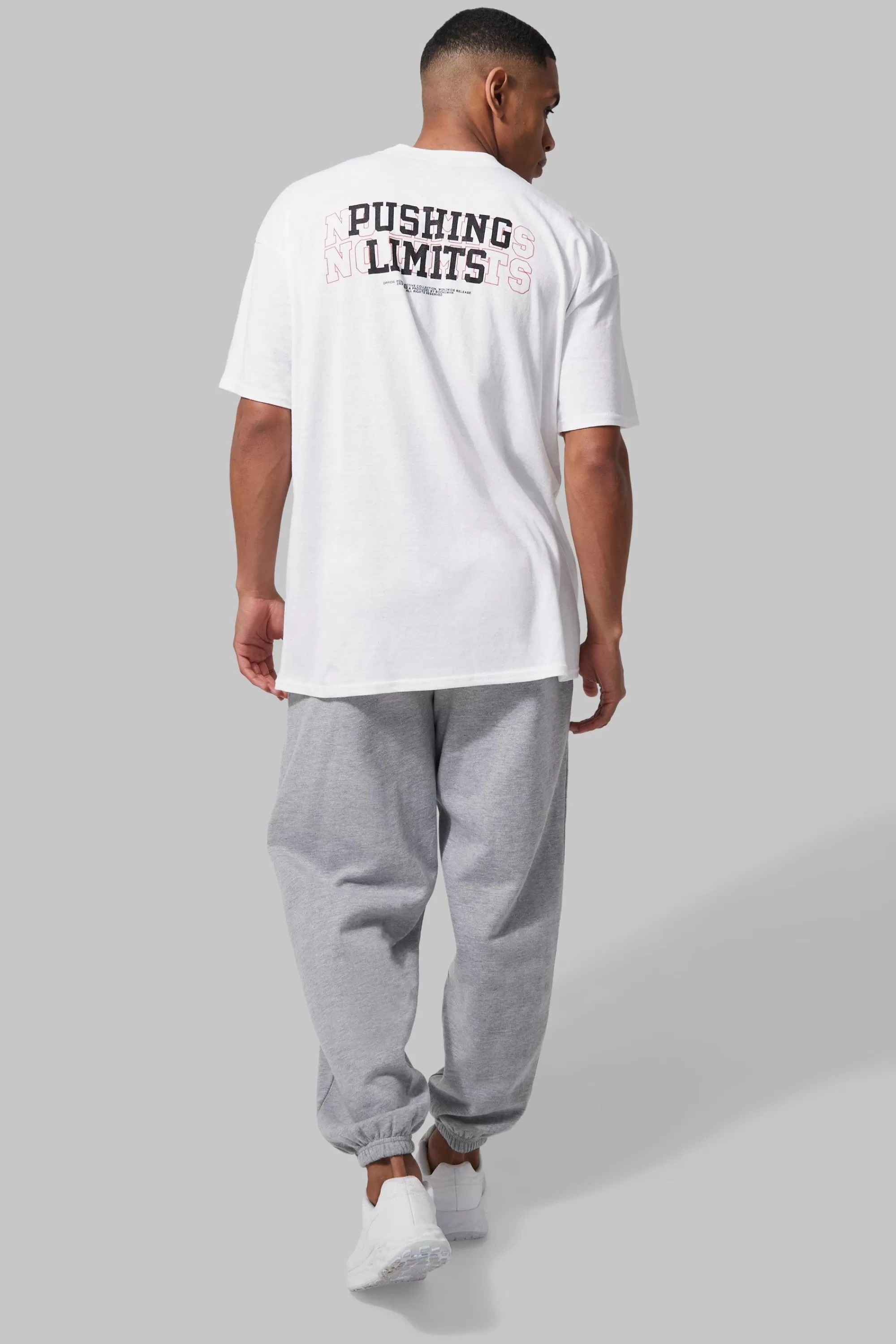 boohooMAN Man Active Oversized Barbell Club Joggers | UK
