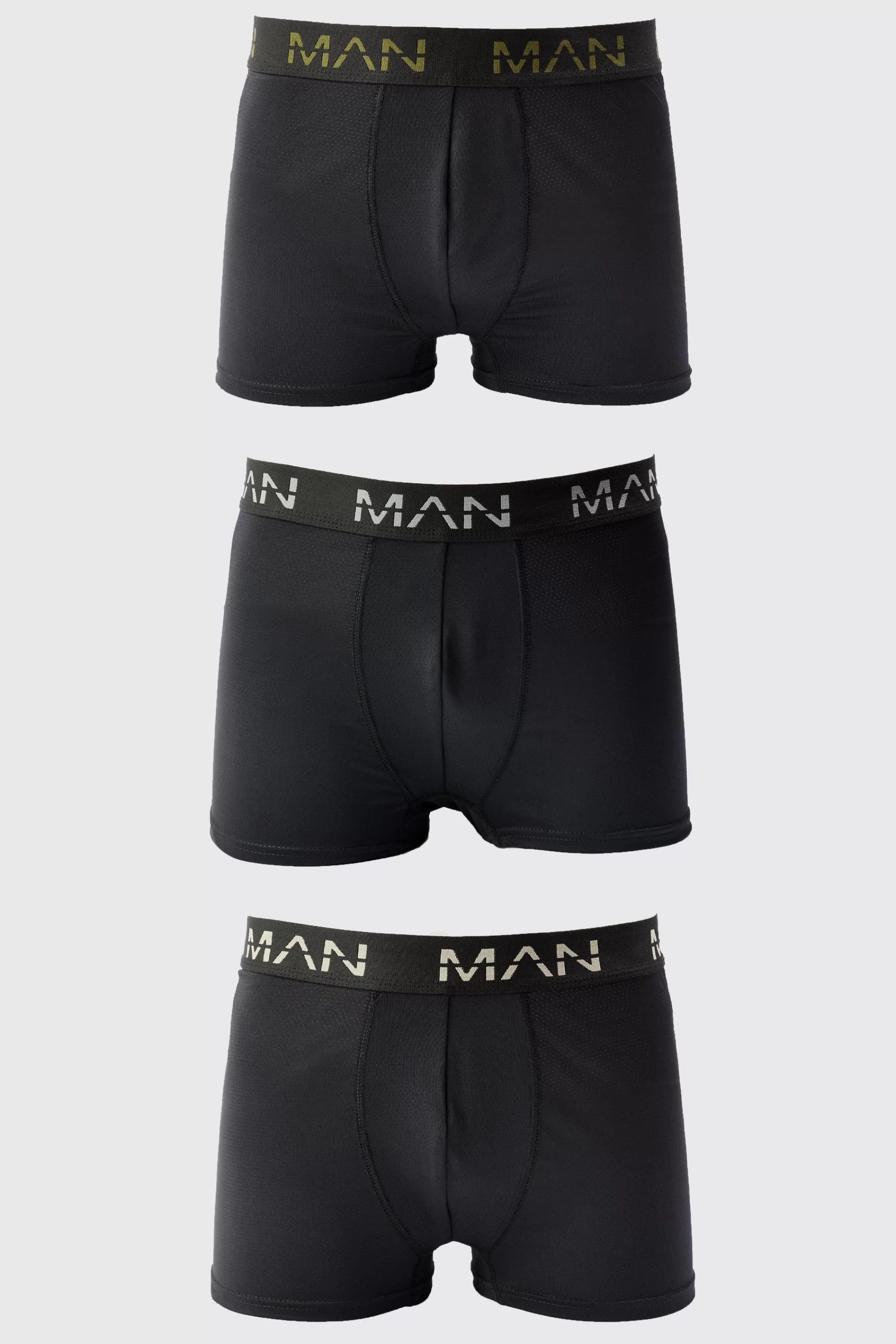 boohooMAN Man Active Performance Boxer 3 Pack | UK
