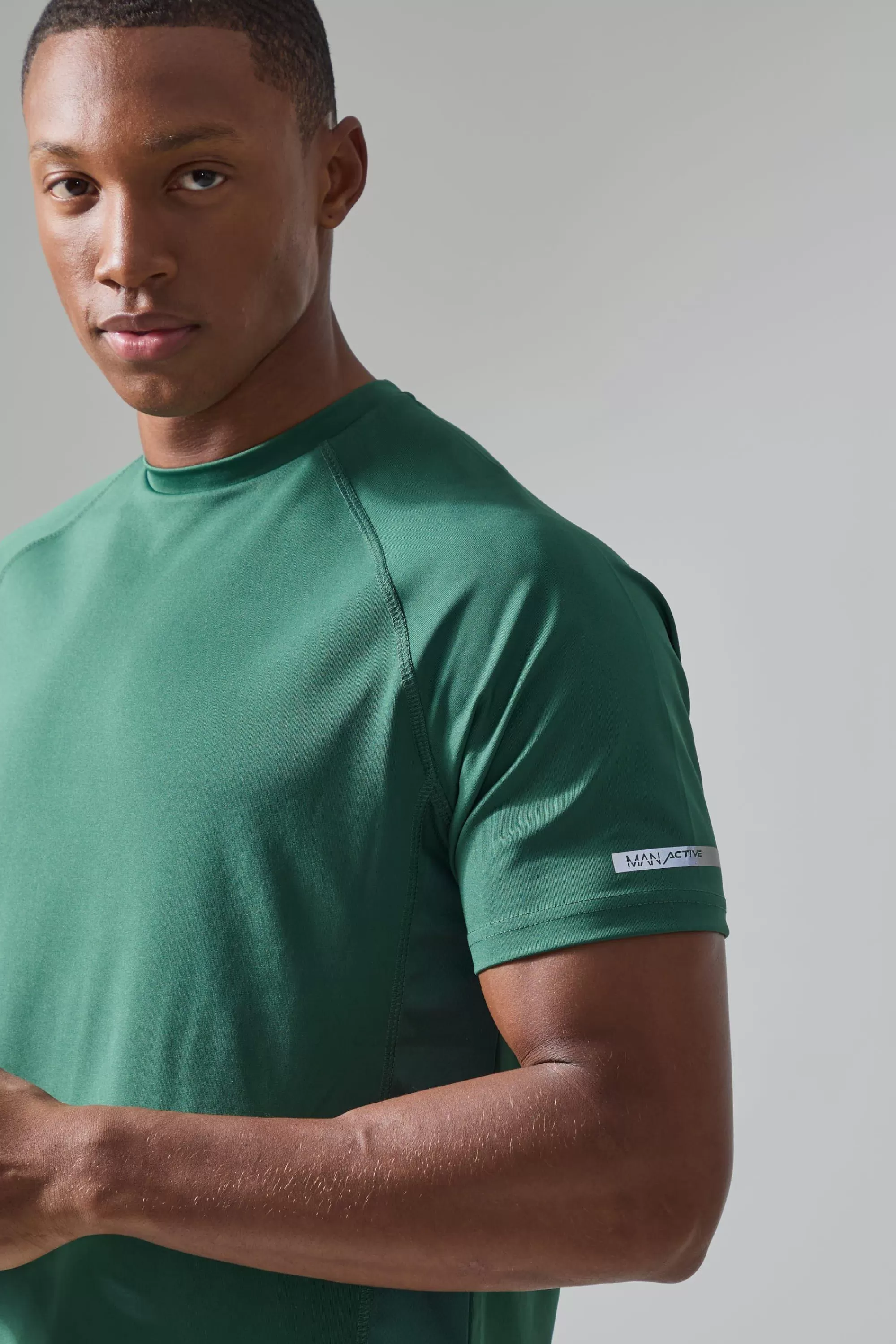 boohooMAN Man Active Performance T-shirt & Short Set | UK