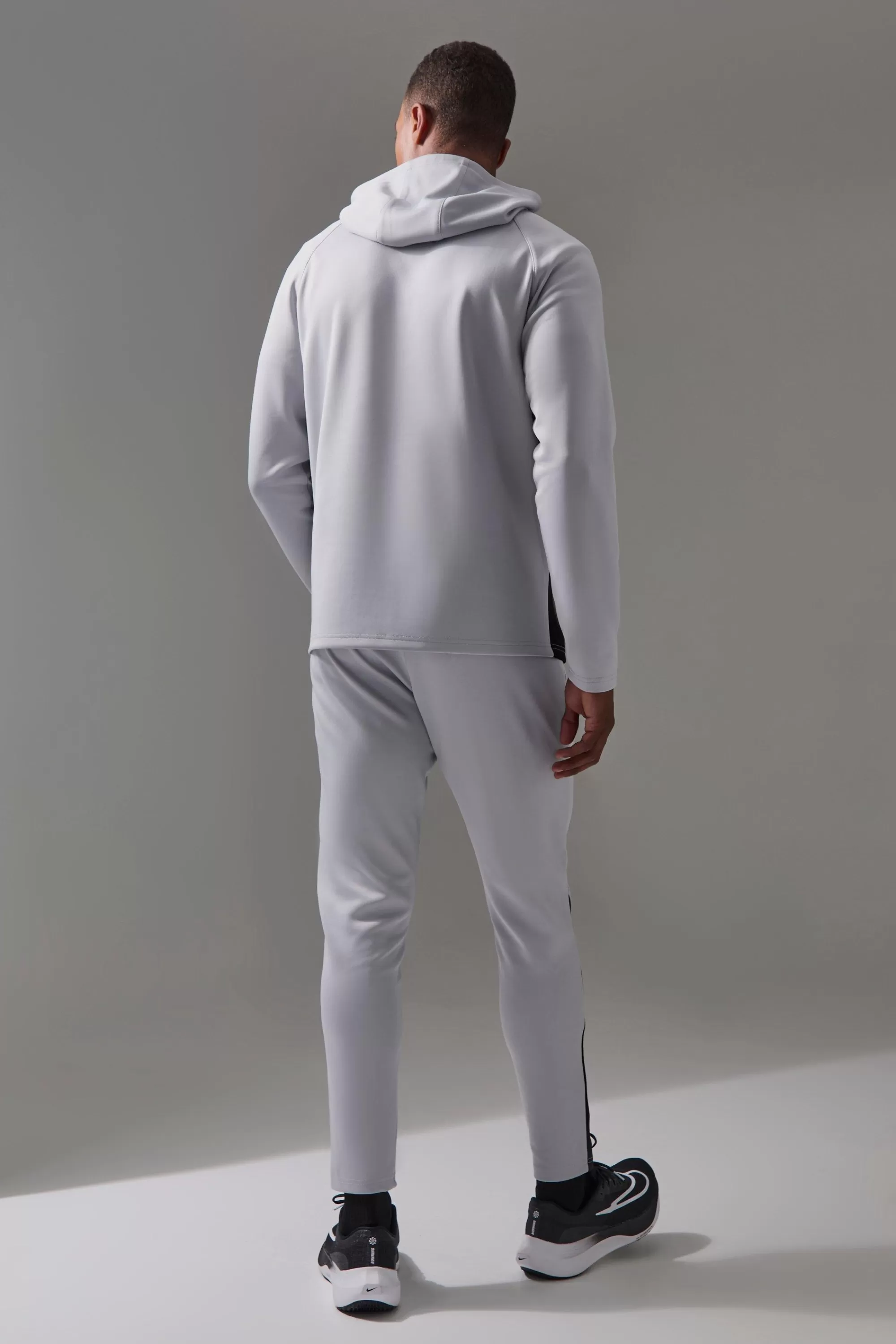 boohooMAN Man Active Pro Zip Thru Hooded Track Top Tracksuit | UK