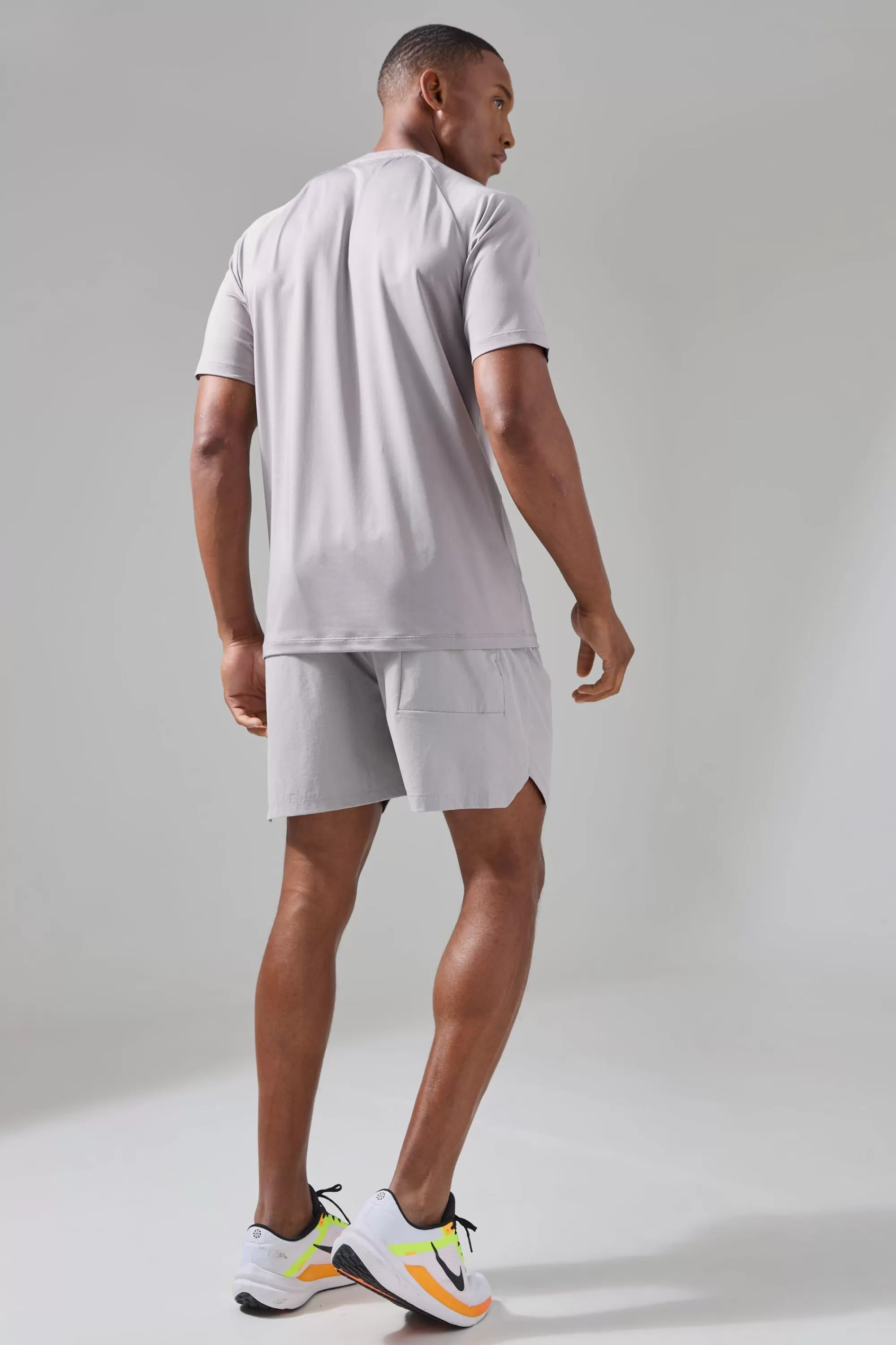 boohooMAN Man Active Ripstop Neon Logo Regular Fit 5inch Short | UK
