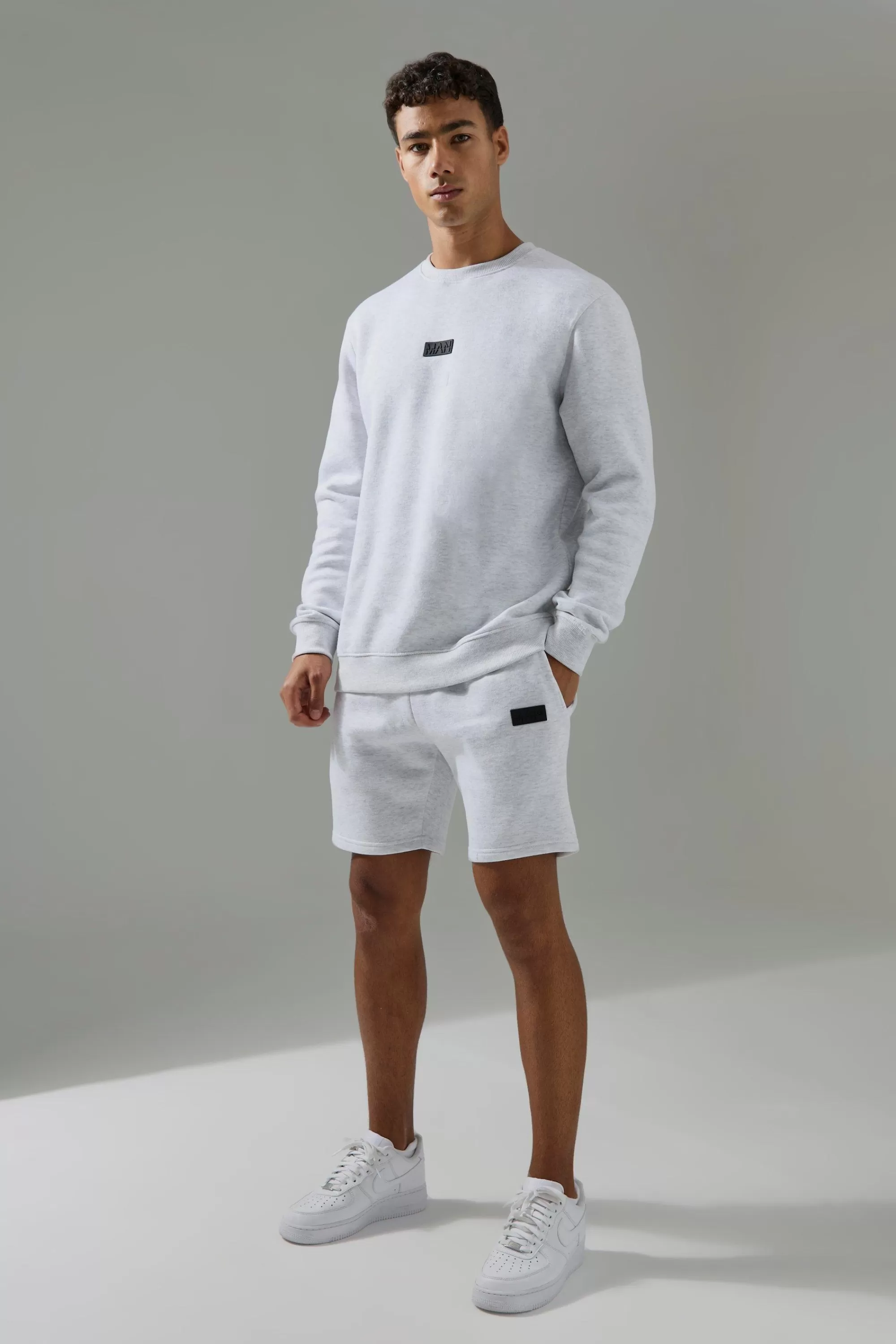 boohooMAN Man Active Sweatshirt & Short Tracksuit | UK