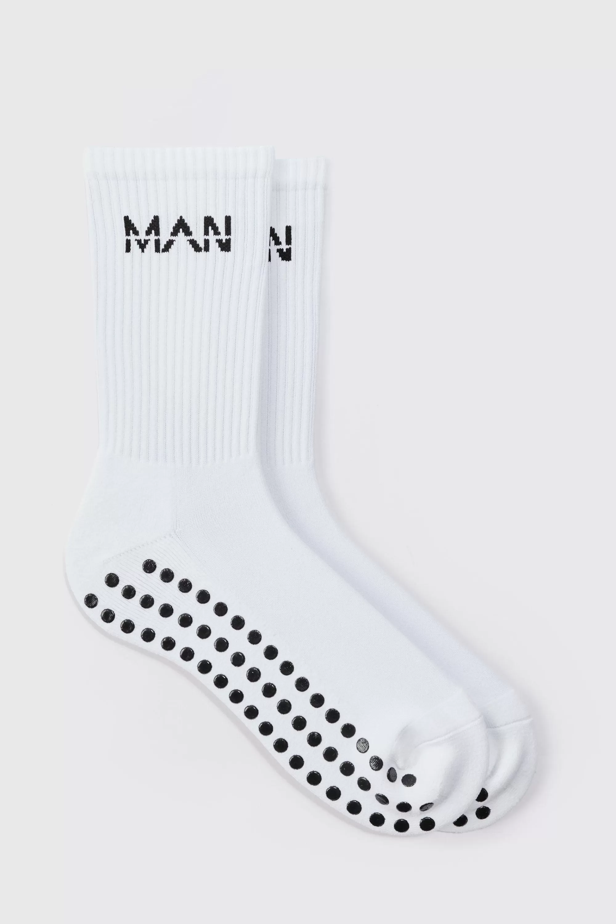 boohooMAN Man Active Training Grip Crew Socks | UK