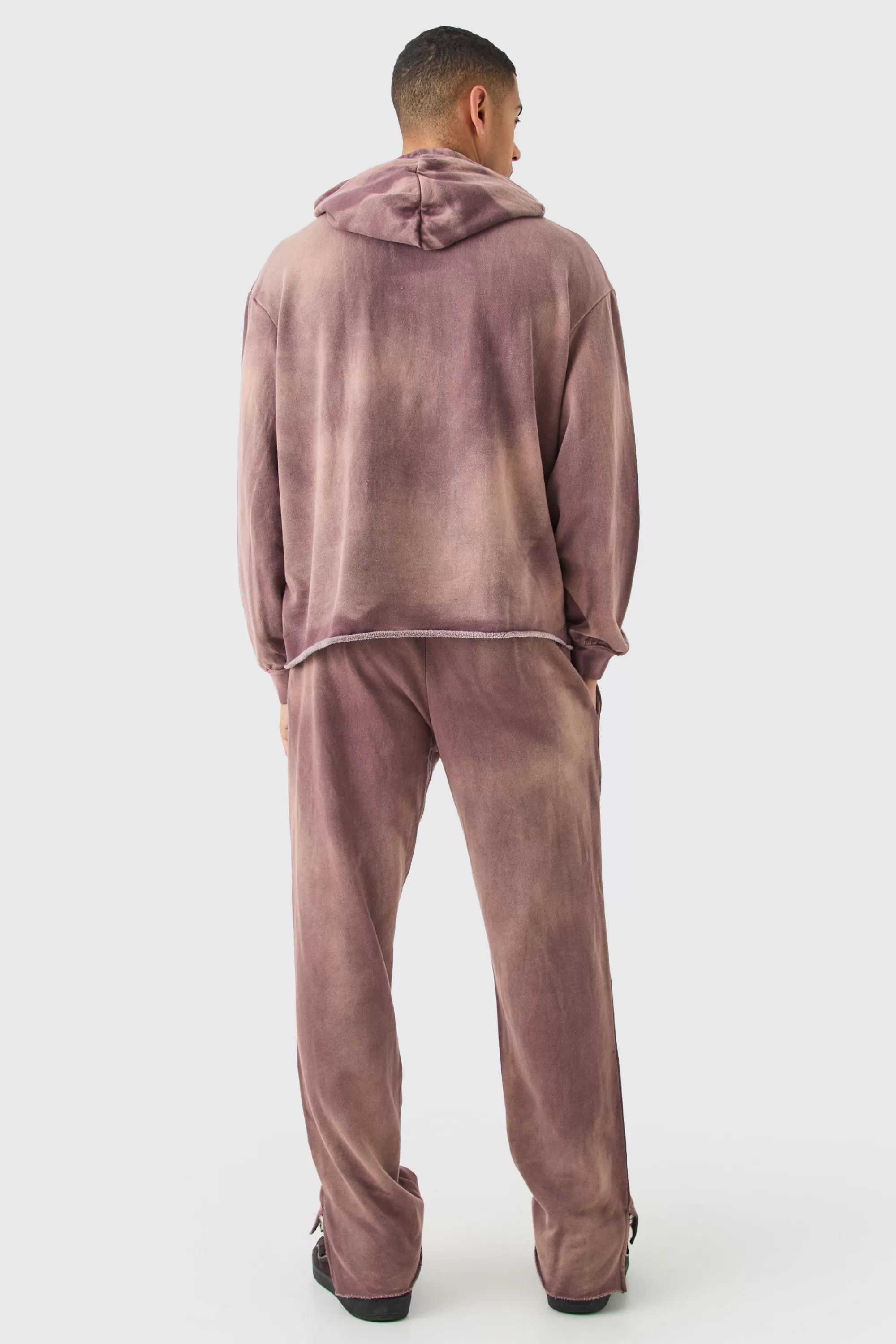 boohooMAN Man Embroidery Oversized Sun Bleached Wash Hoodie | UK