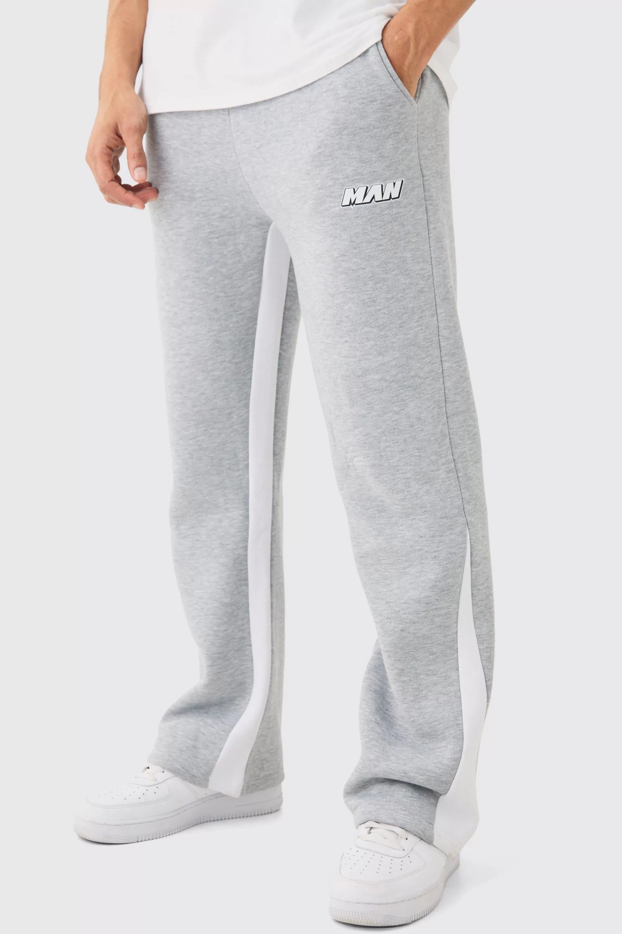 boohooMAN Man Gusset Contrast Stitch Jogger | UK