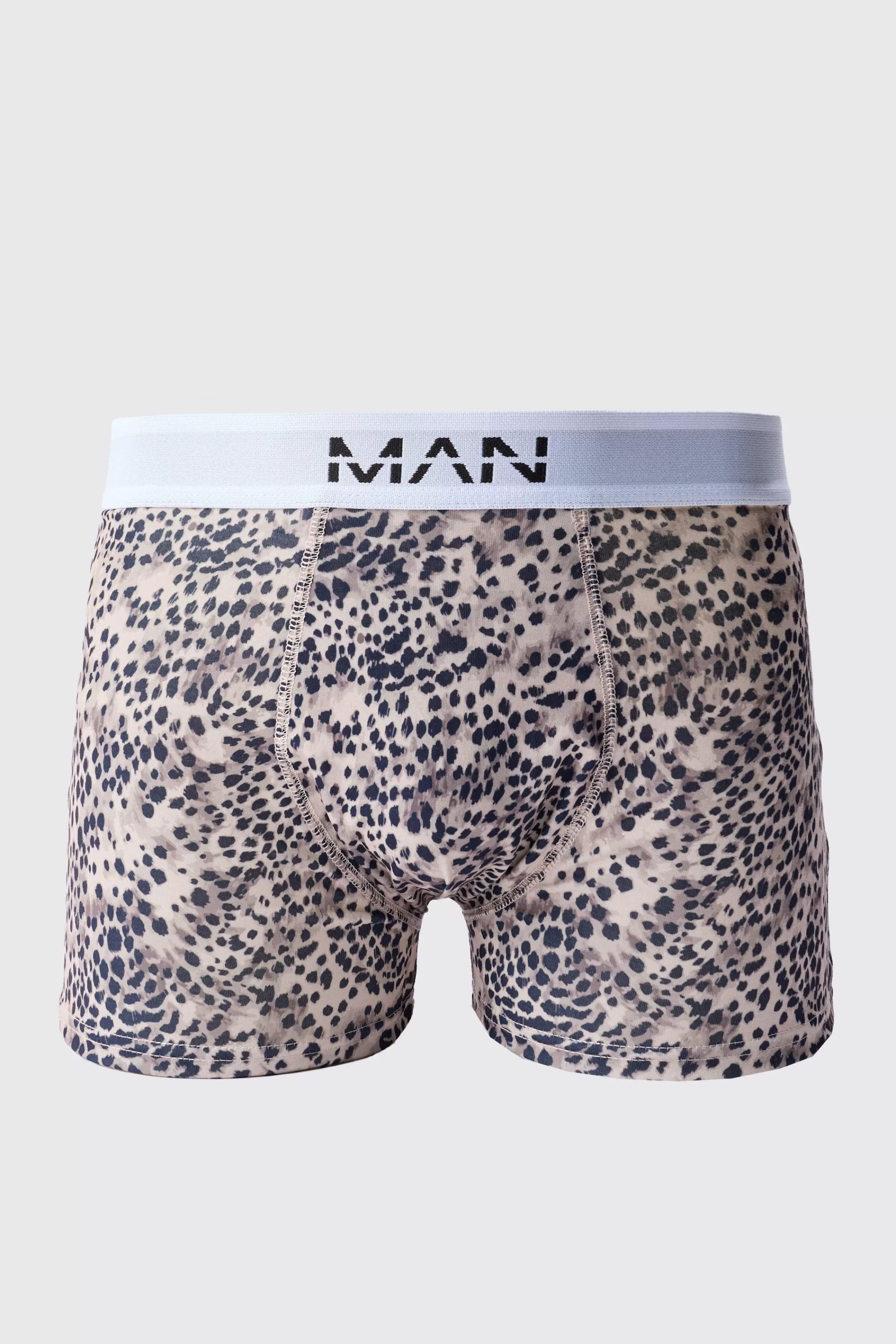 boohooMAN Man Leopard Printed Boxers | UK