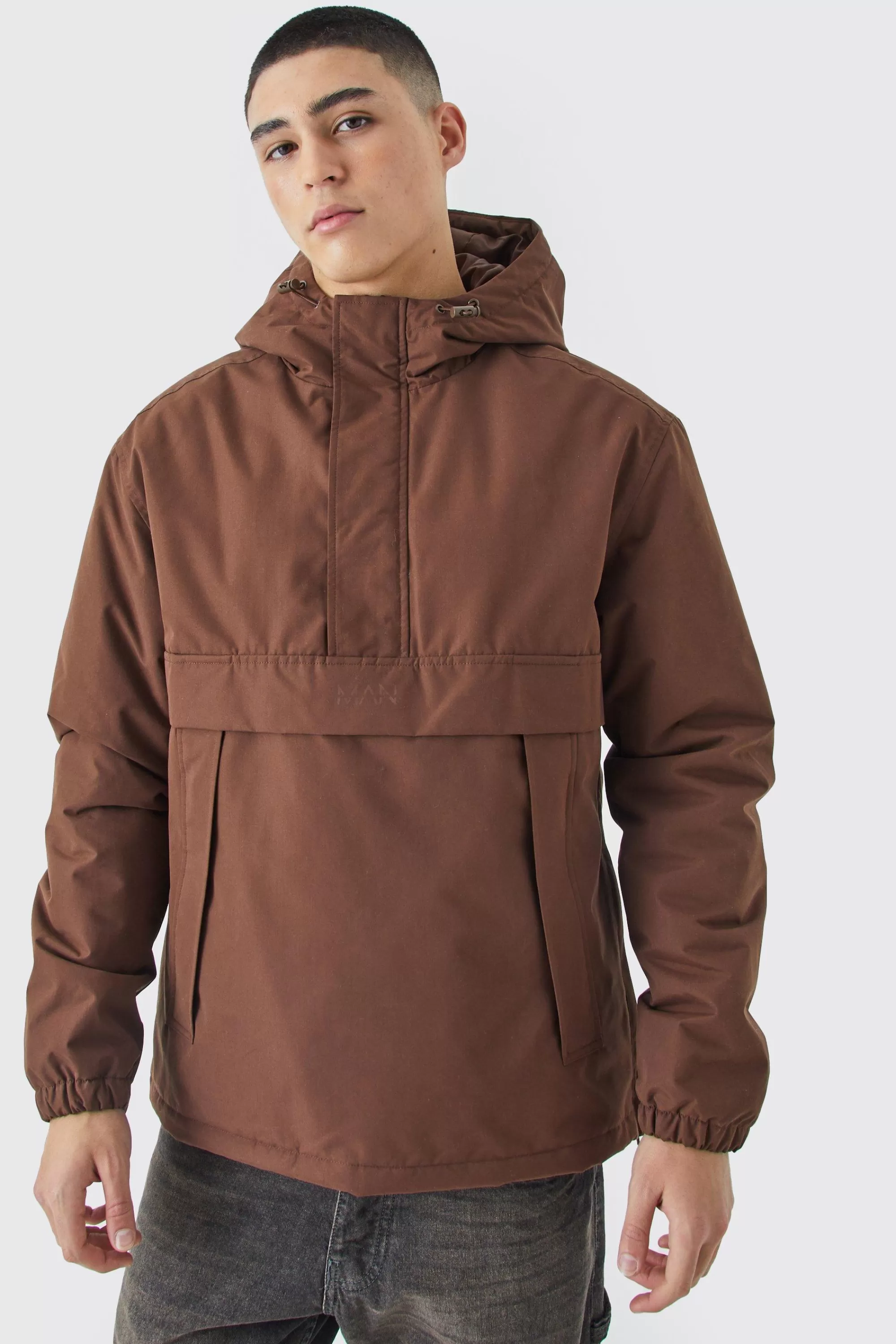boohooMAN Man Overhead Hooded Parka | UK