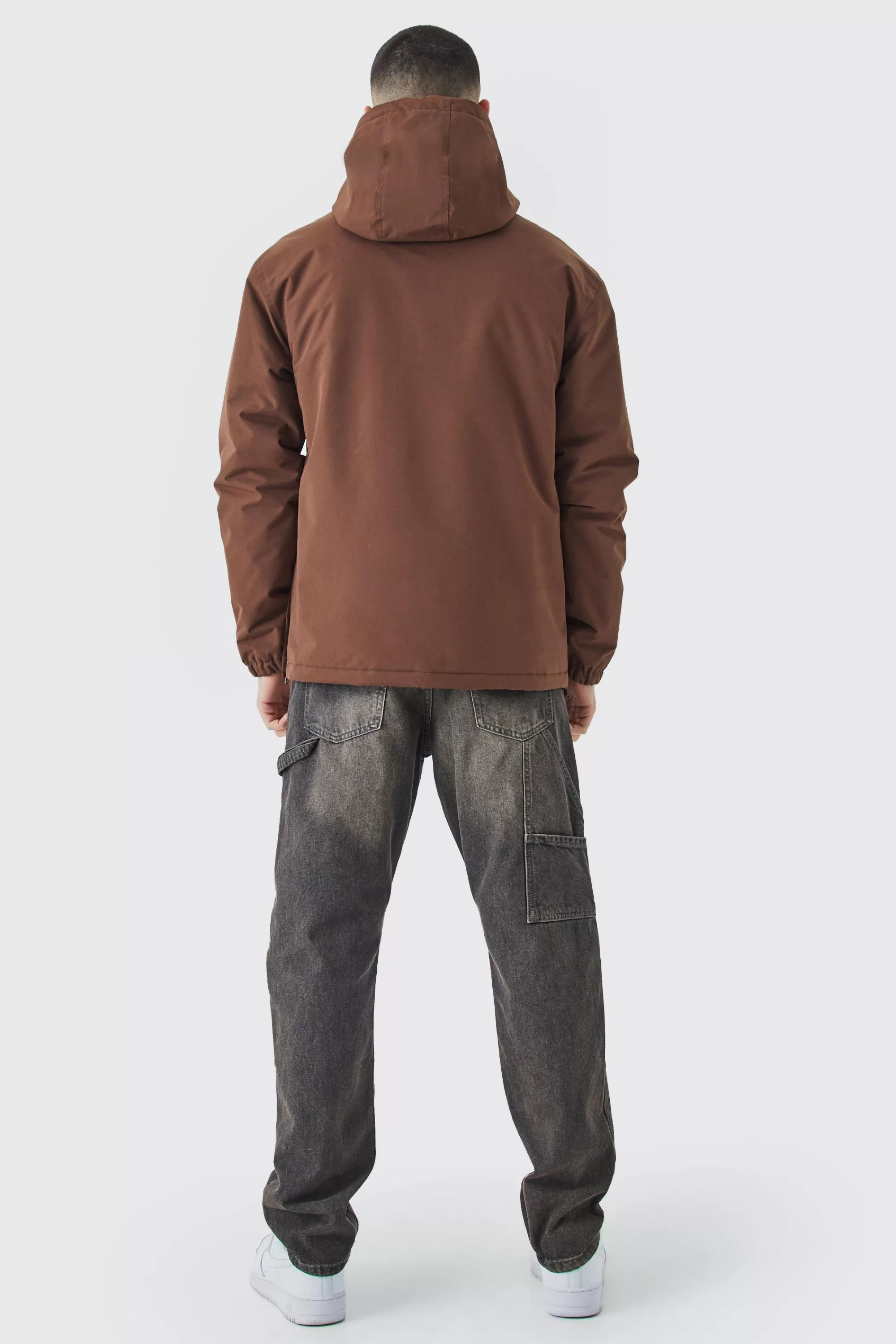 boohooMAN Man Overhead Hooded Parka | UK