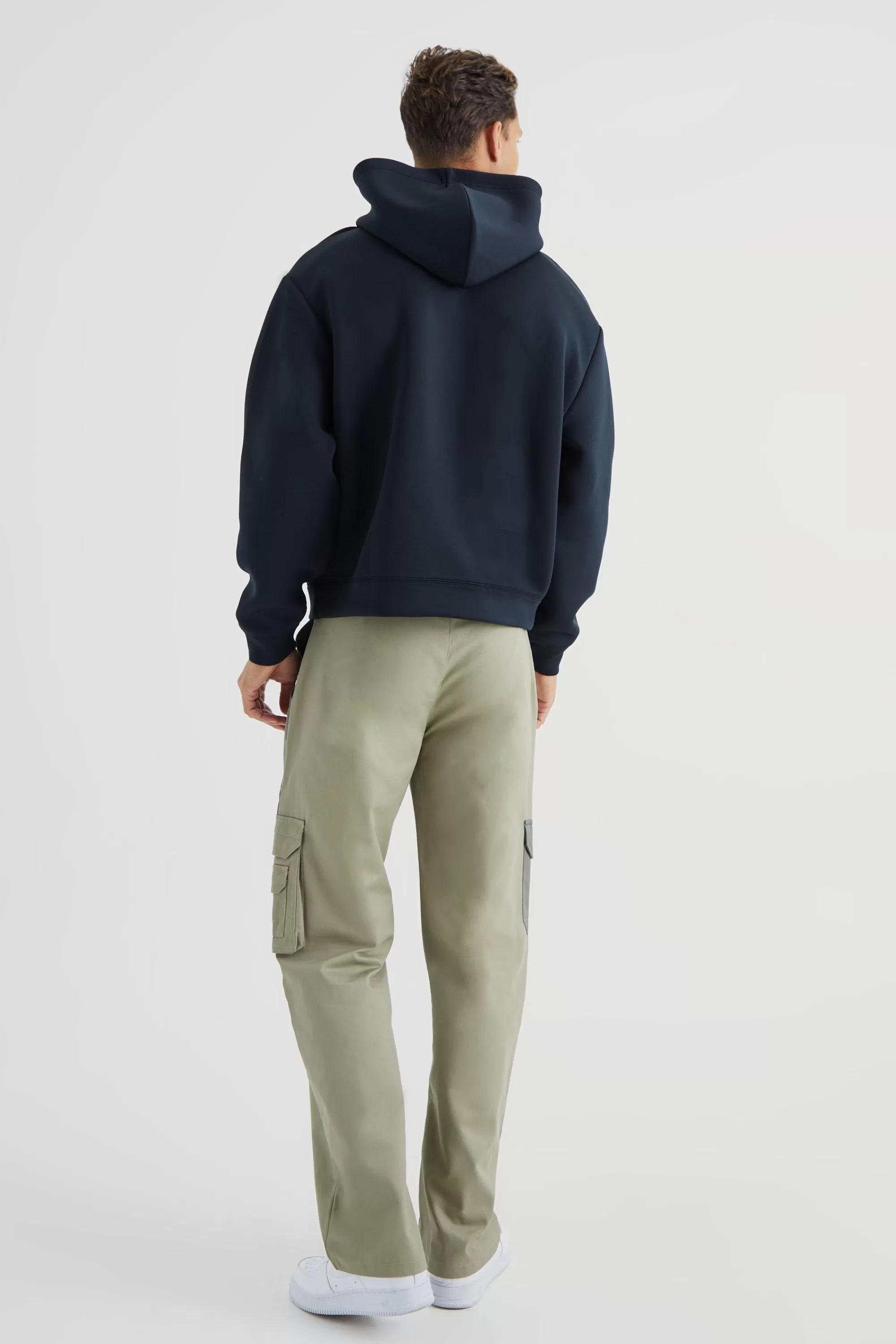 boohooMAN Man Oversized Boxy Scuba Hoodie | UK