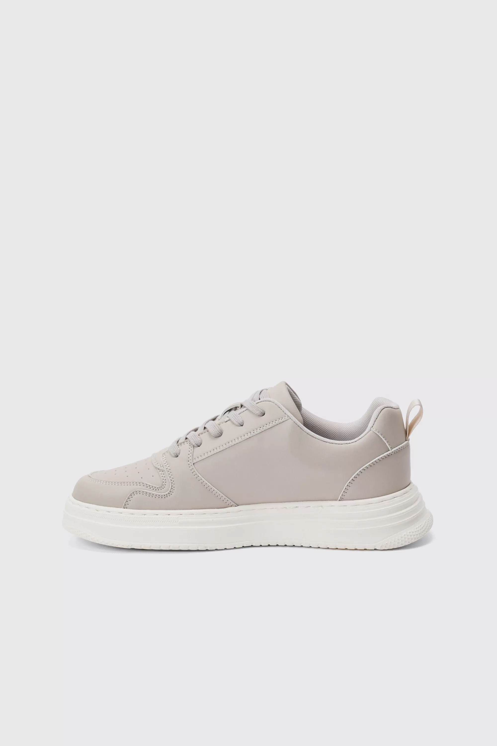 boohooMAN Man PU Chunky Sole Trainer In | UK