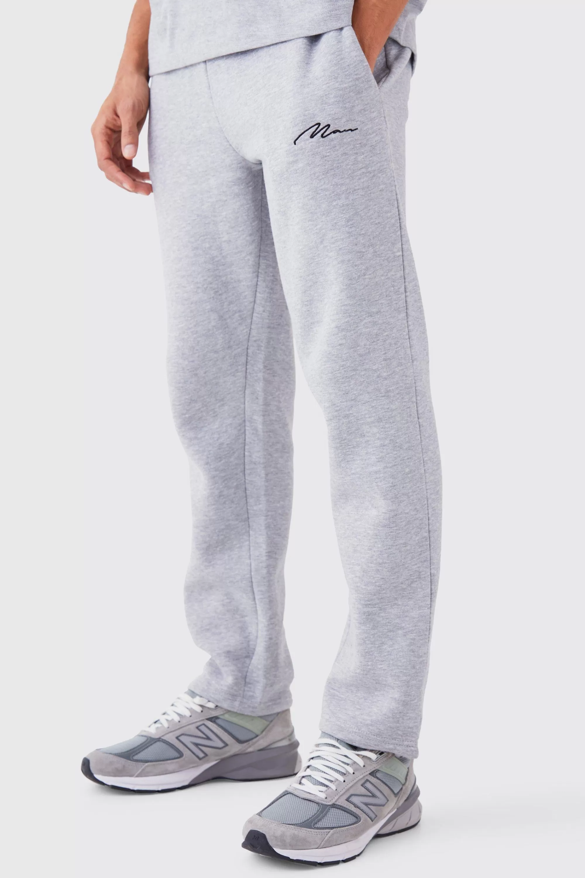 boohooMAN Man Signature Regular Fit Joggers | UK