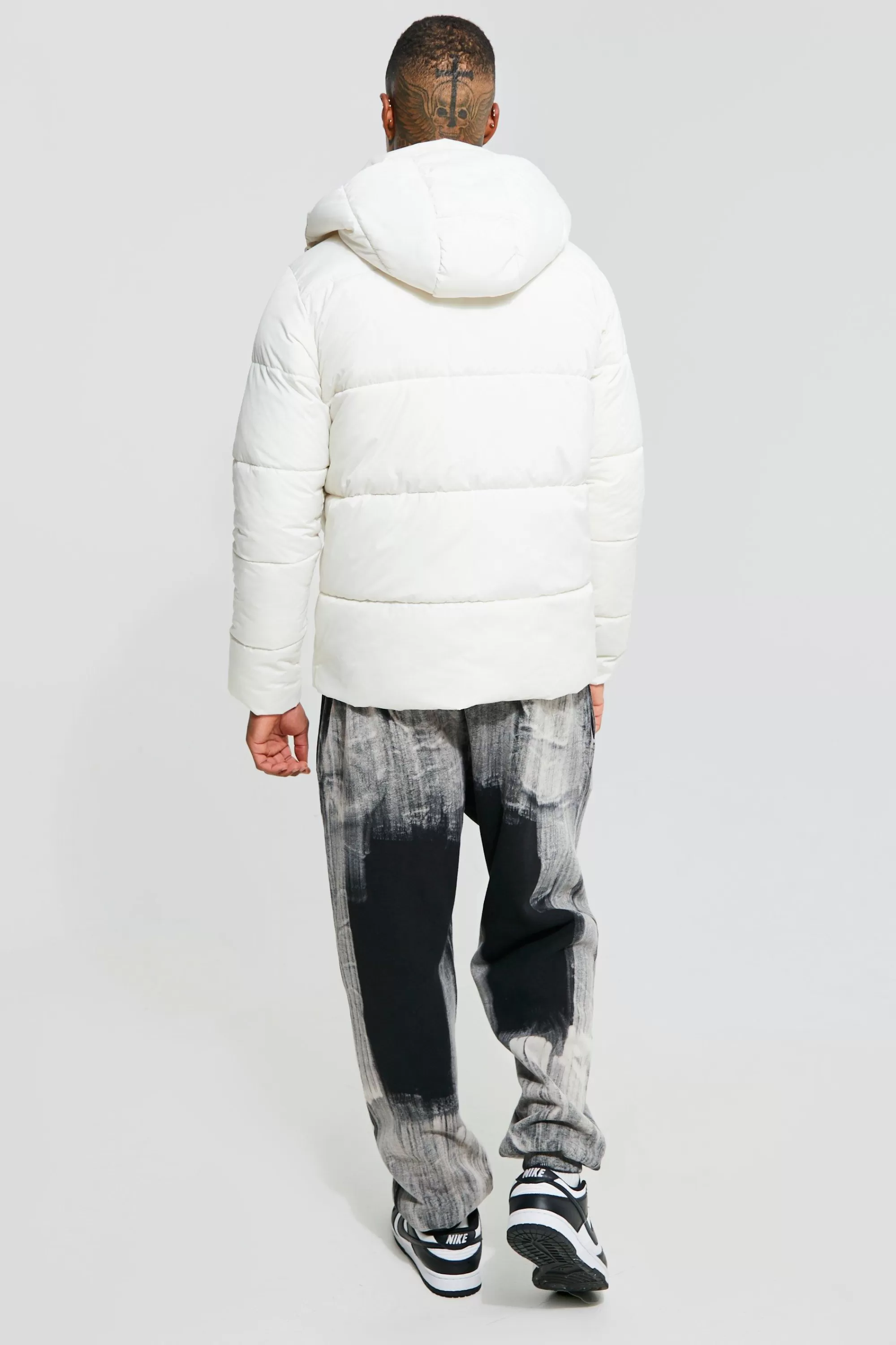 boohooMAN Matt Panel Puffer Jacket | UK