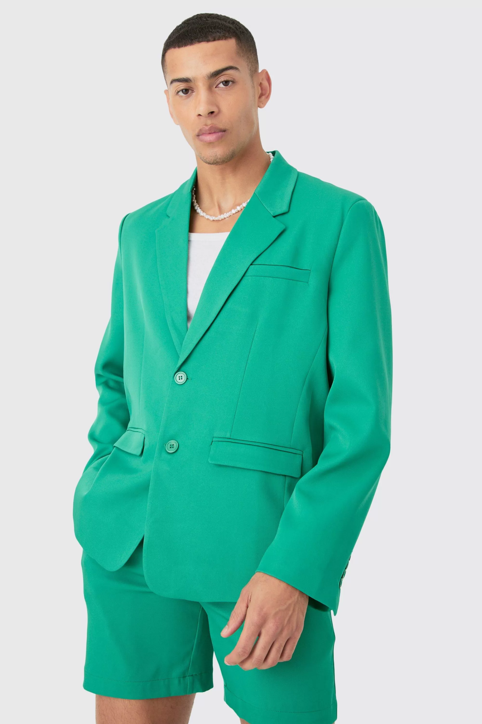 boohooMAN Mix & Match Oversized Single Breasted Blazer | UK