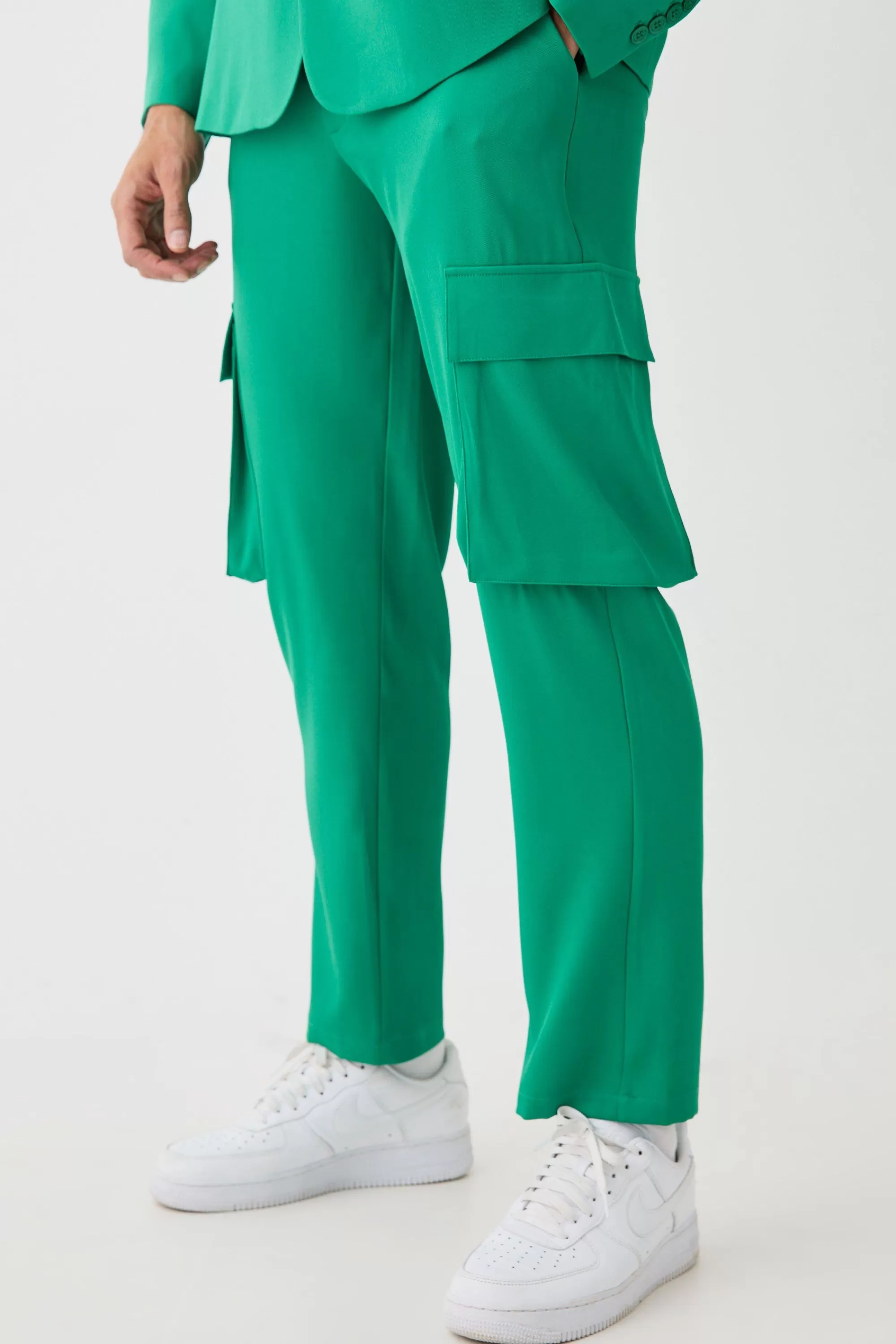 boohooMAN Mix & Match Tailored Cargo Trousers | UK