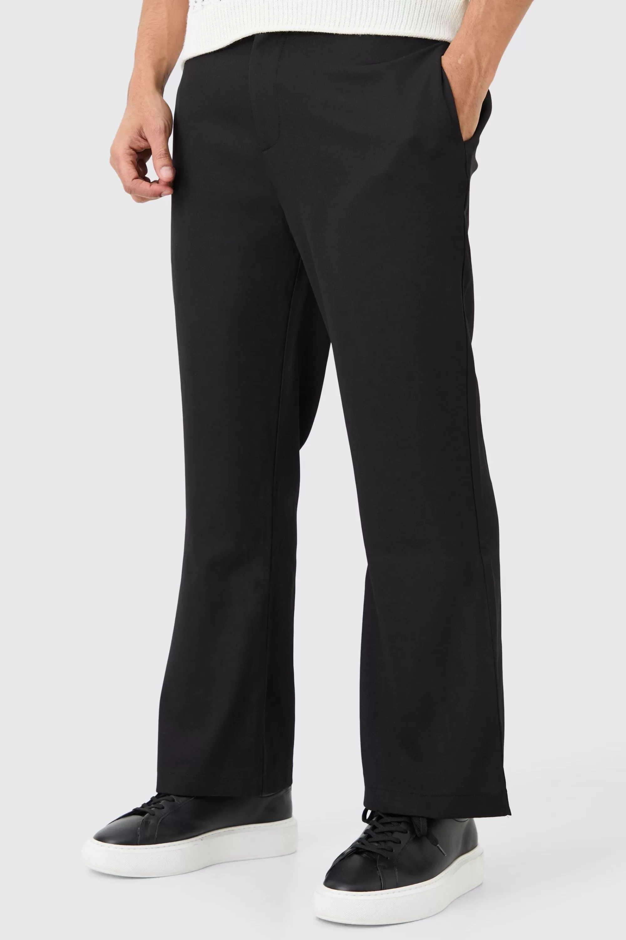 boohooMAN Mix & Match Tailored Flared Trousers | UK