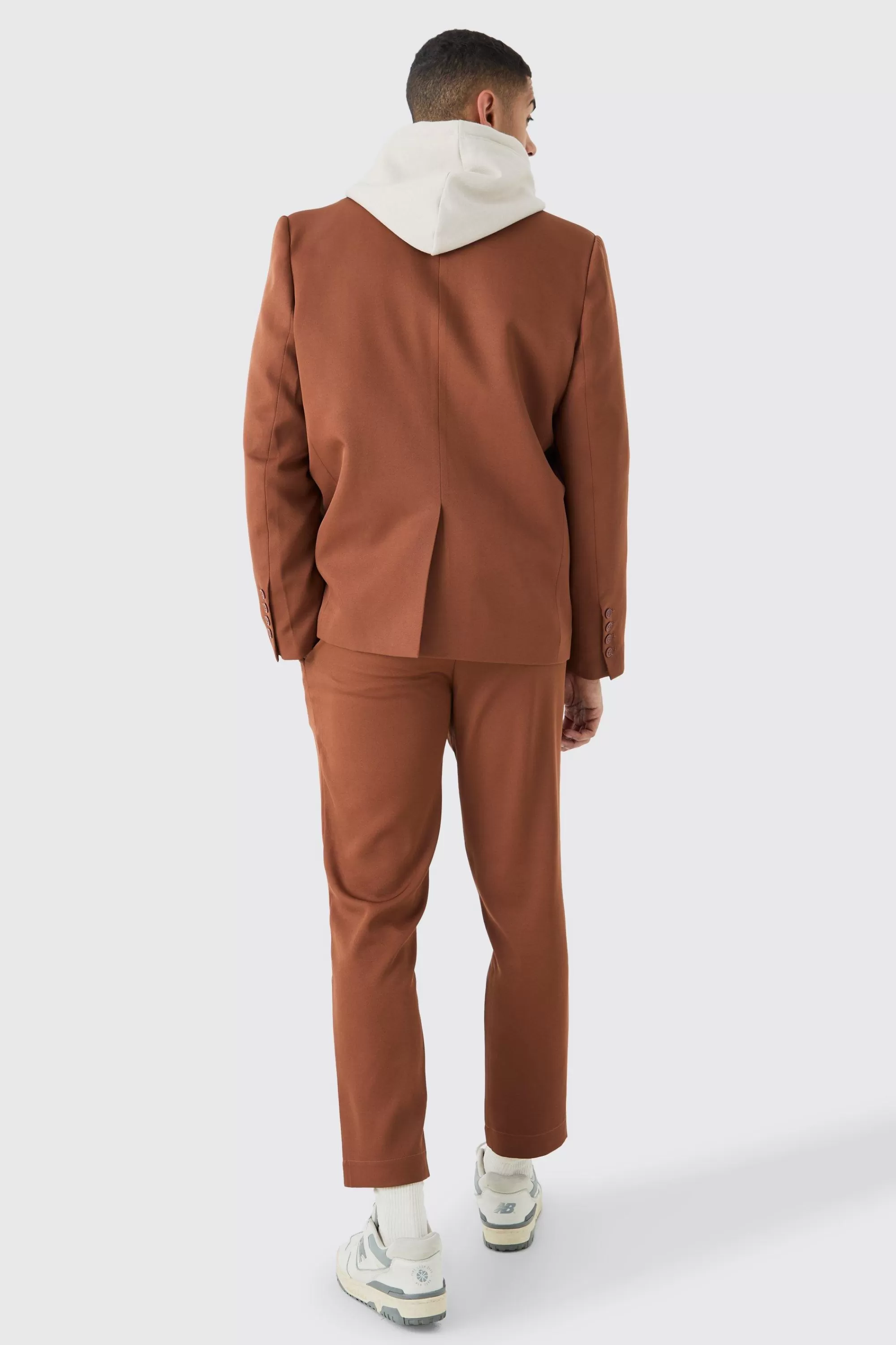 boohooMAN Mix & Match Tailored Slim Cropped Trousers | UK