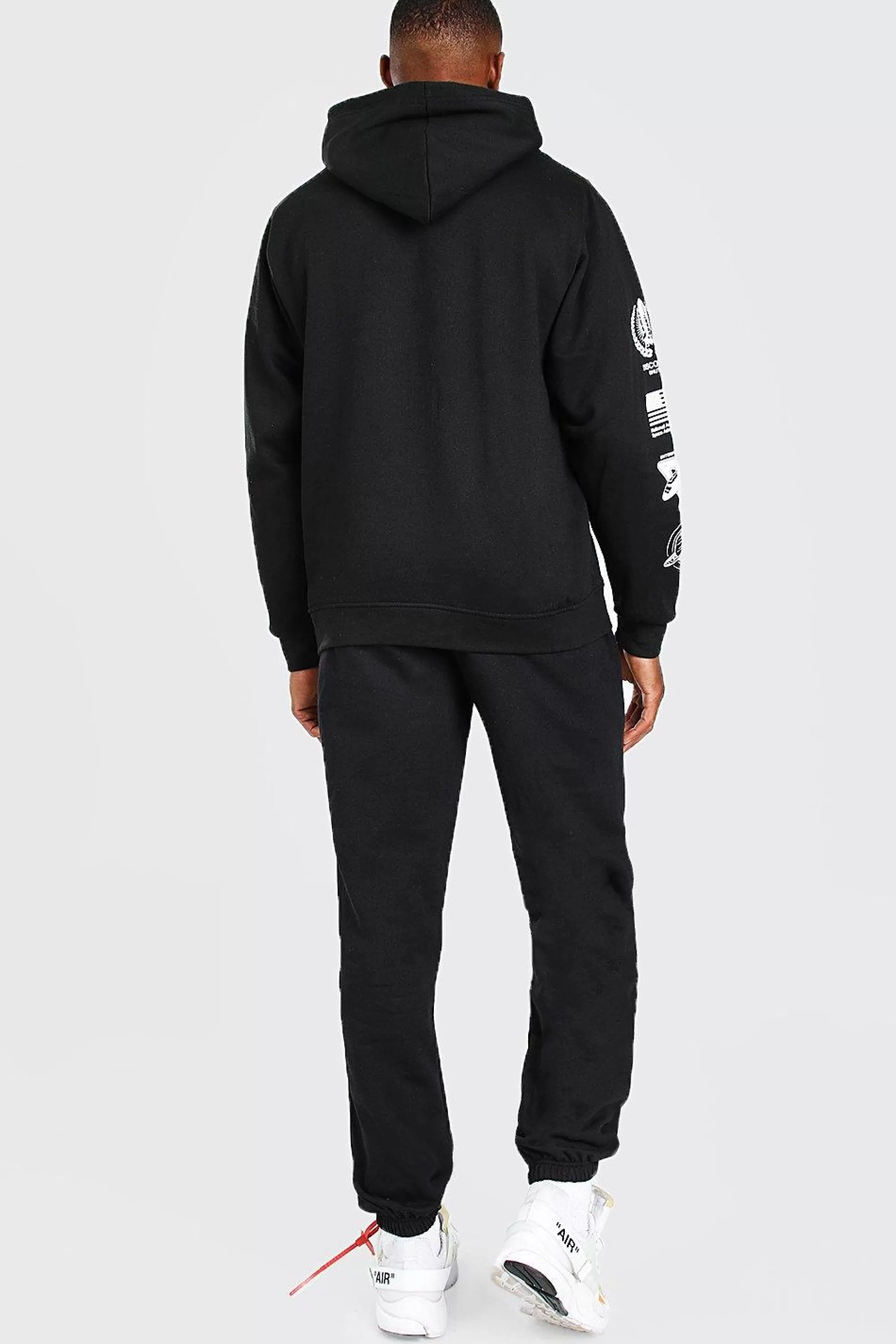 boohooMAN NASA Sleeve Print License Hoodie | UK