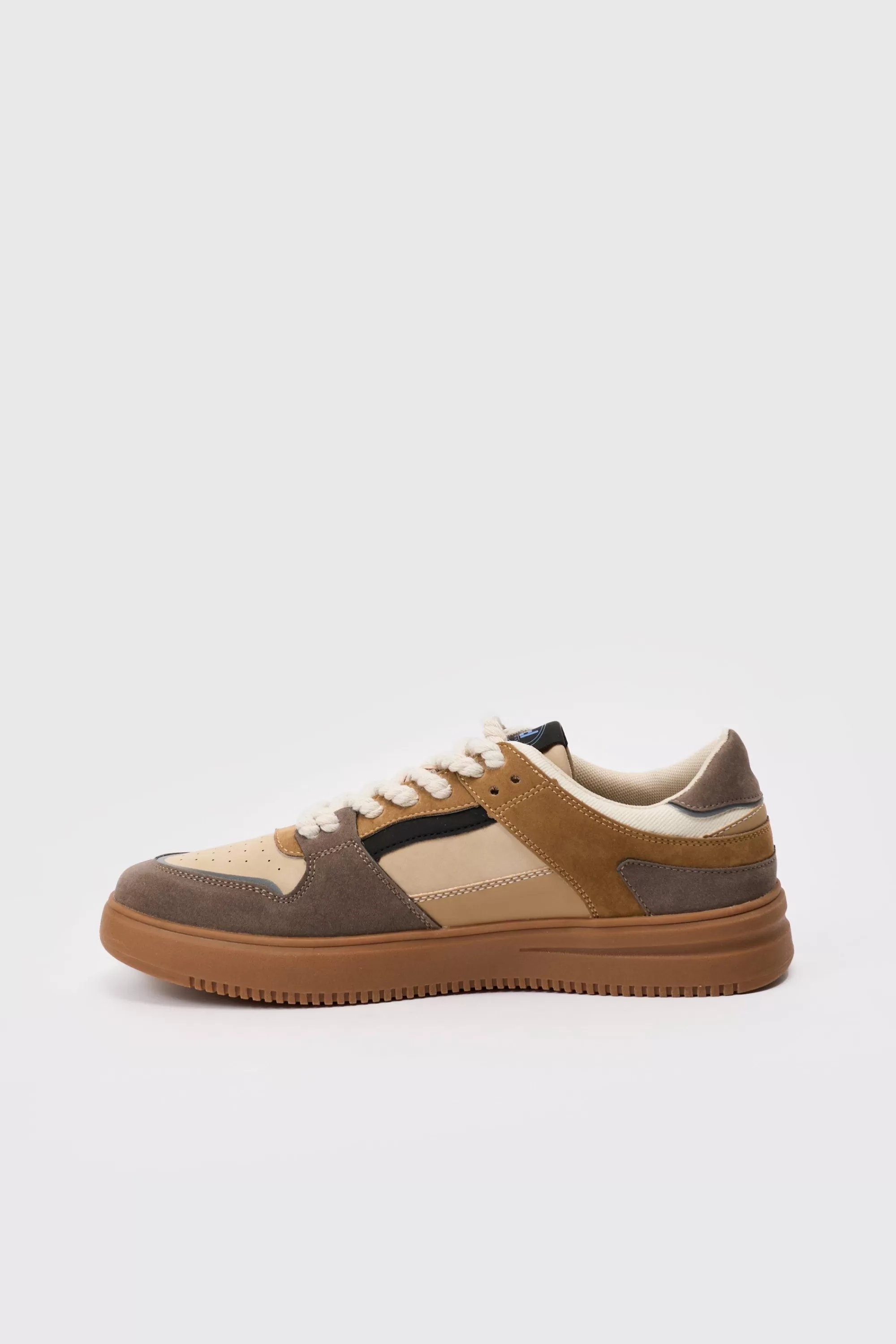 boohooMAN Ofcl Tab Chunky Rope Lace Trainers In | UK
