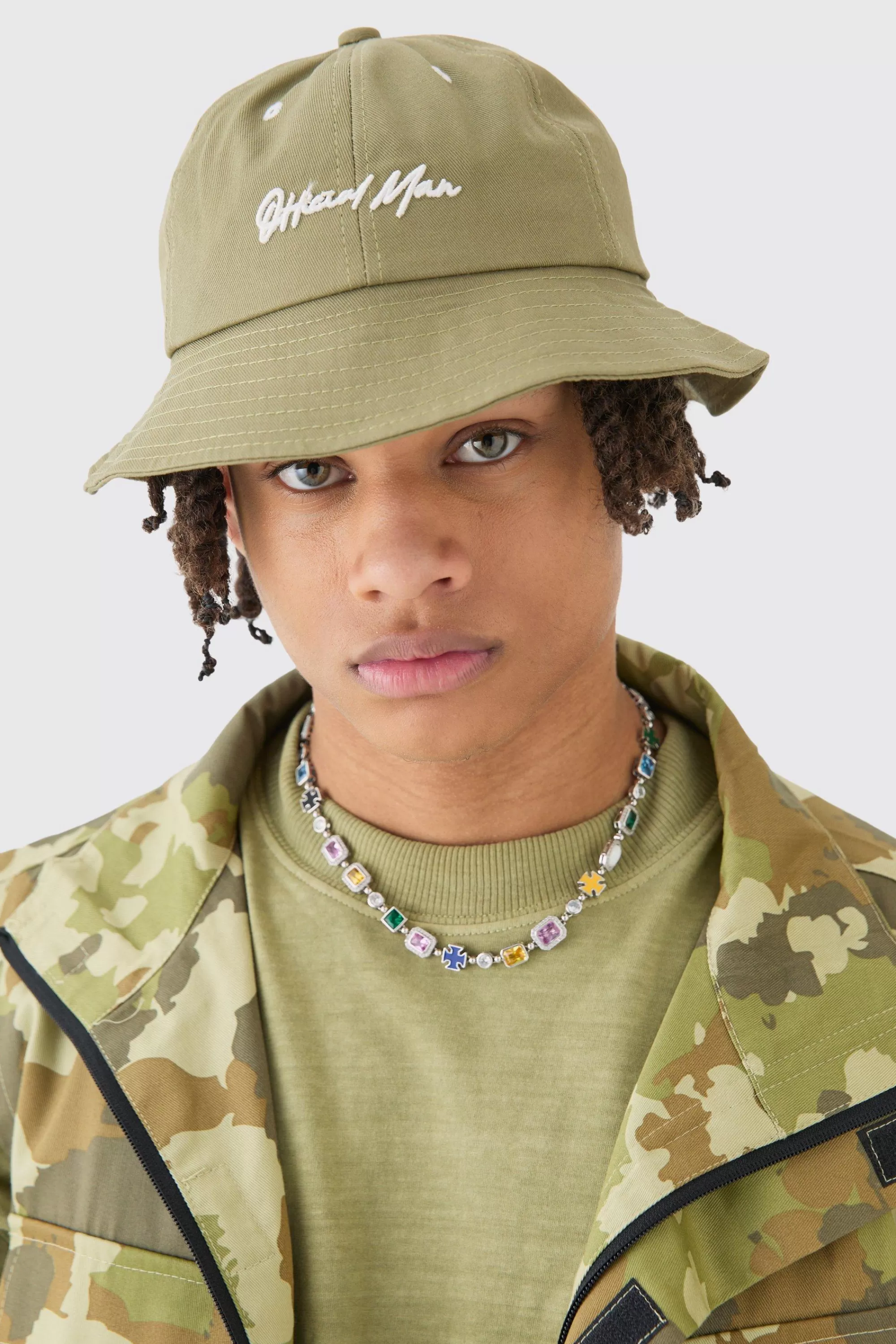 boohooMAN Official Man Embroidered Bucket Hat In | UK