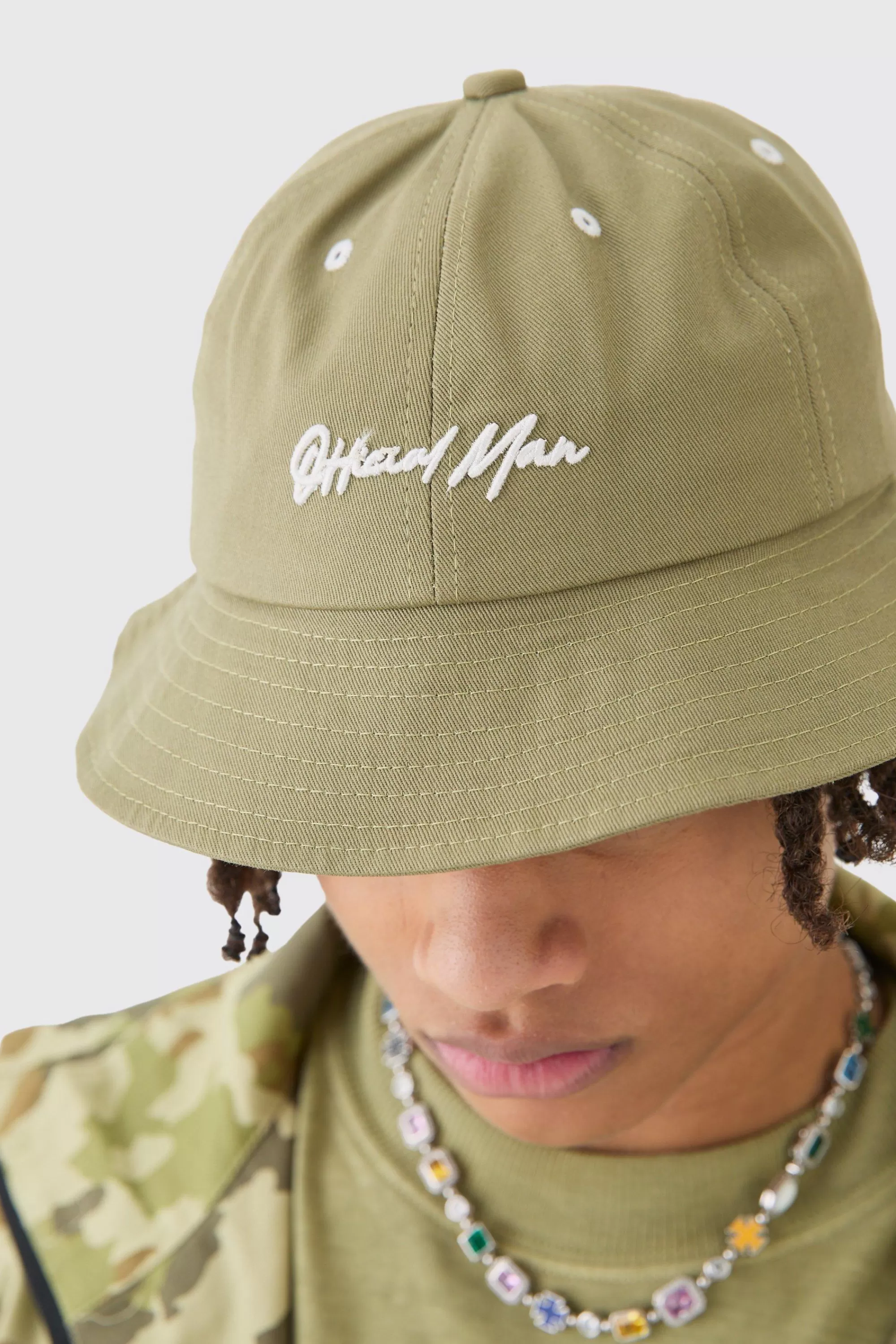 boohooMAN Official Man Embroidered Bucket Hat In | UK