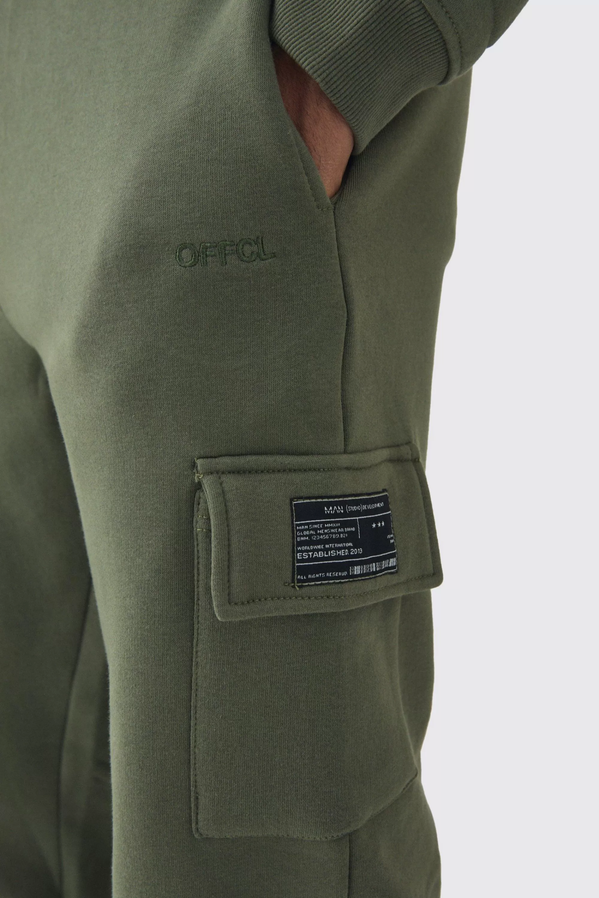 boohooMAN Official Man Regular Fit Panelled Cargo Hooded Tracksuit | UK