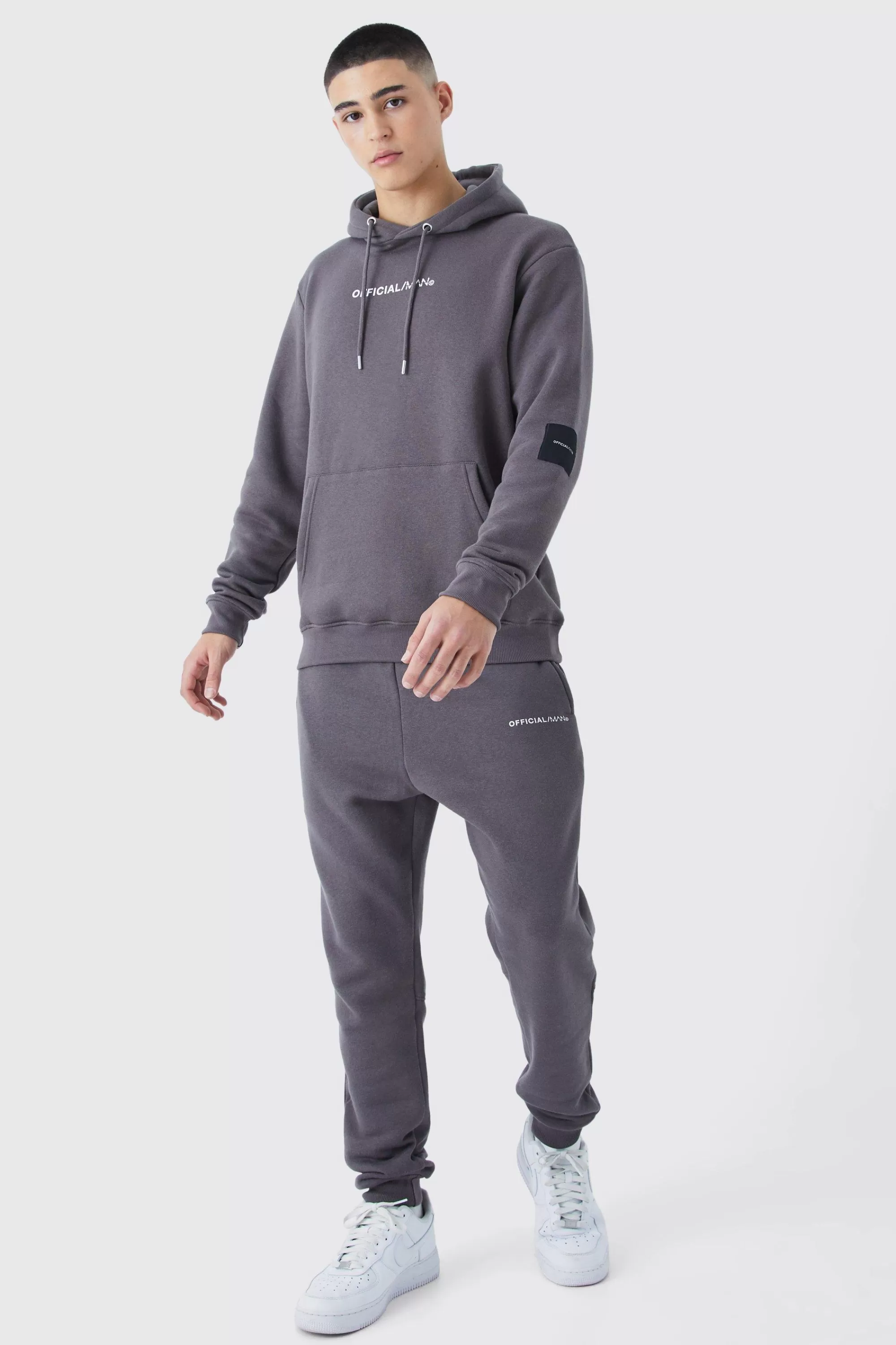 boohooMAN Official Man Tape Hooded Tracksuit | UK