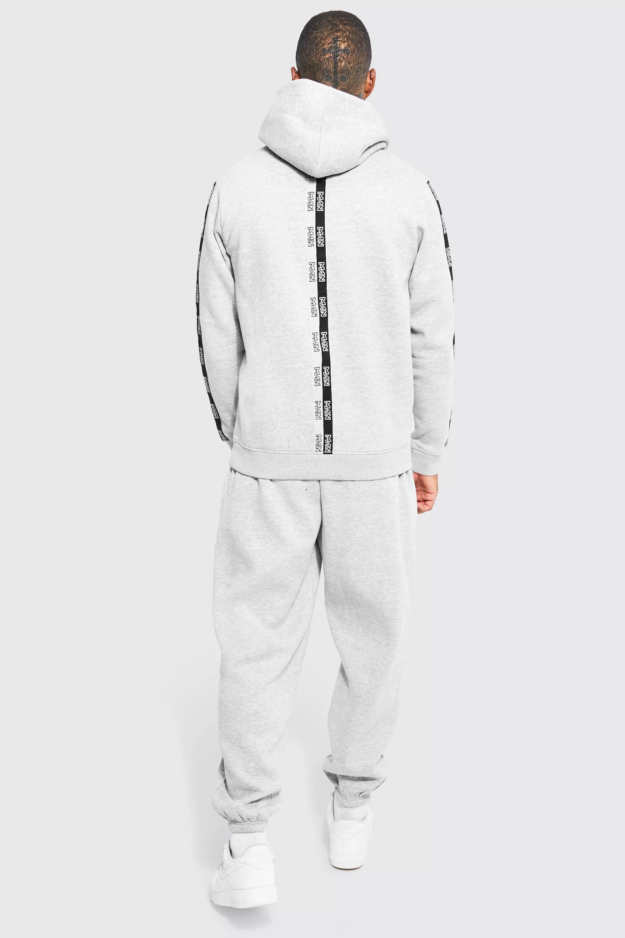 boohooMAN Official Man Tape Hoodie | UK