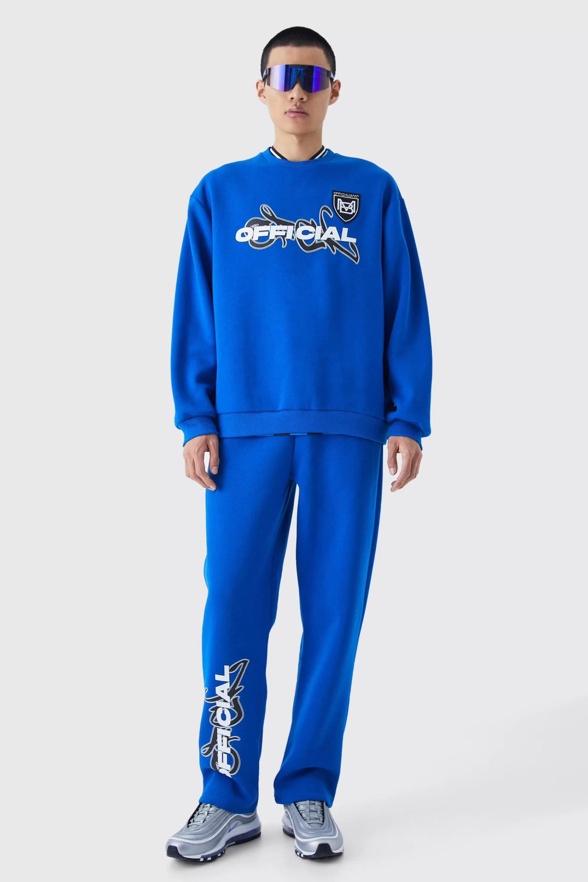 boohooMAN Official Oversized Sweat Tracksuit | UK