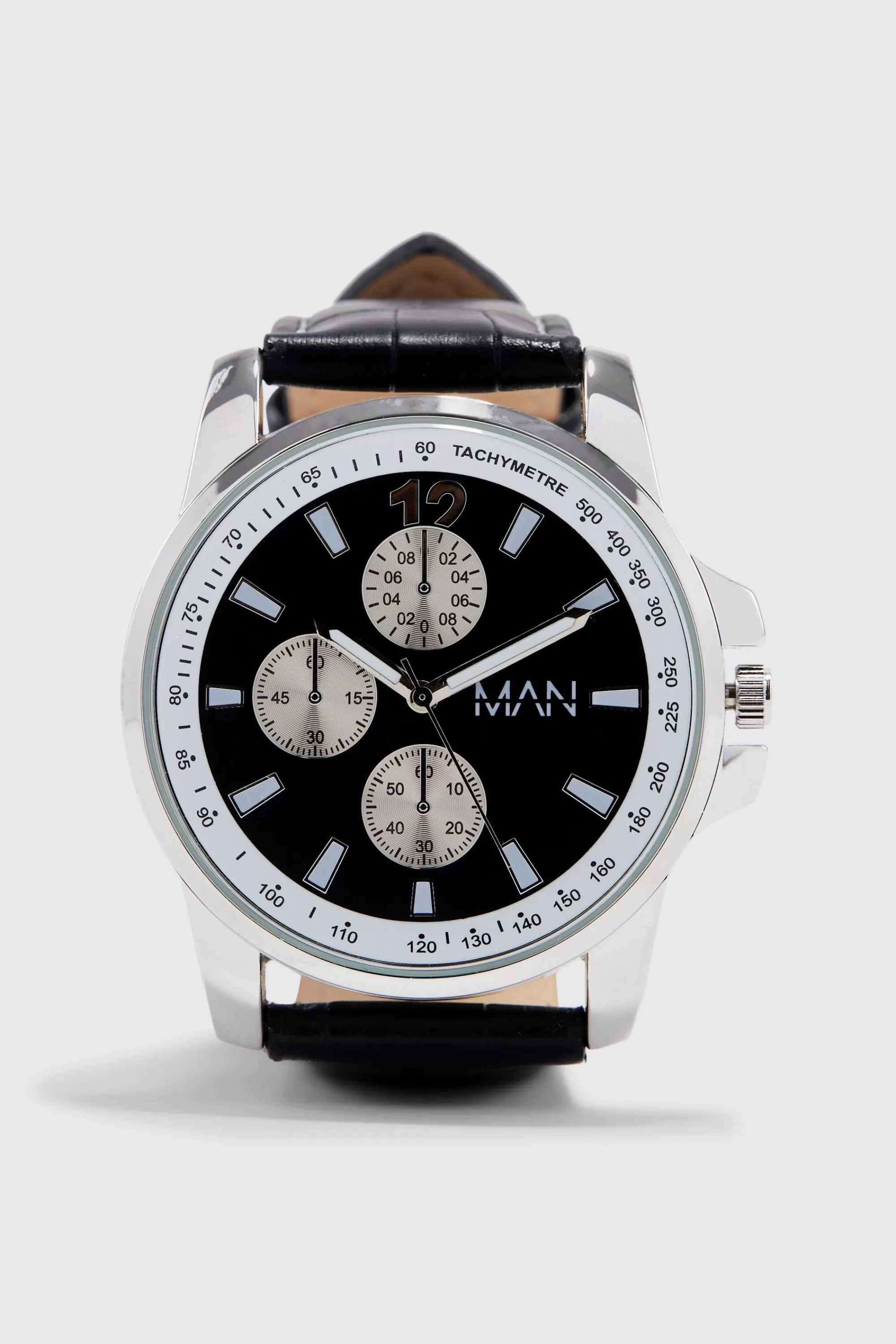 boohooMAN Original Man Faux Leather Strap Watch | UK