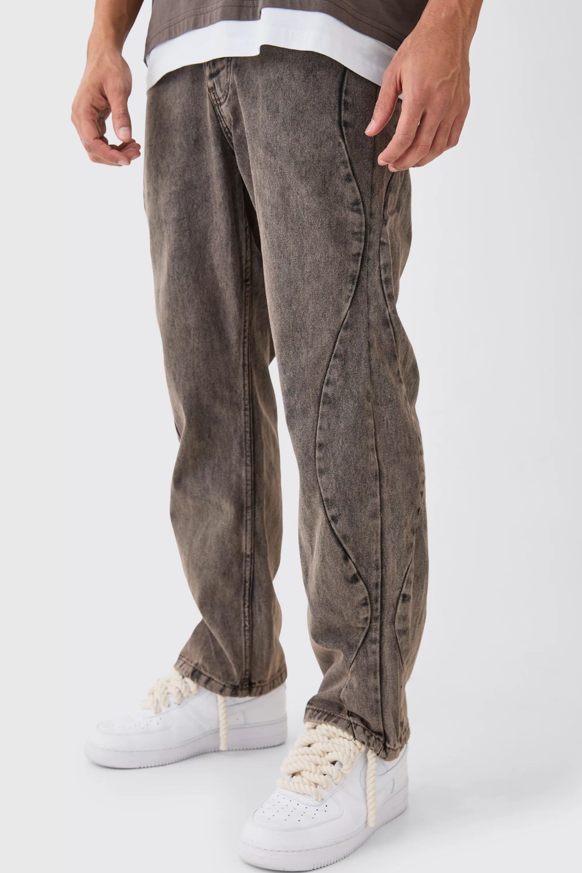 boohooMAN Overdyed Denim Jacket And Jeans Set | UK