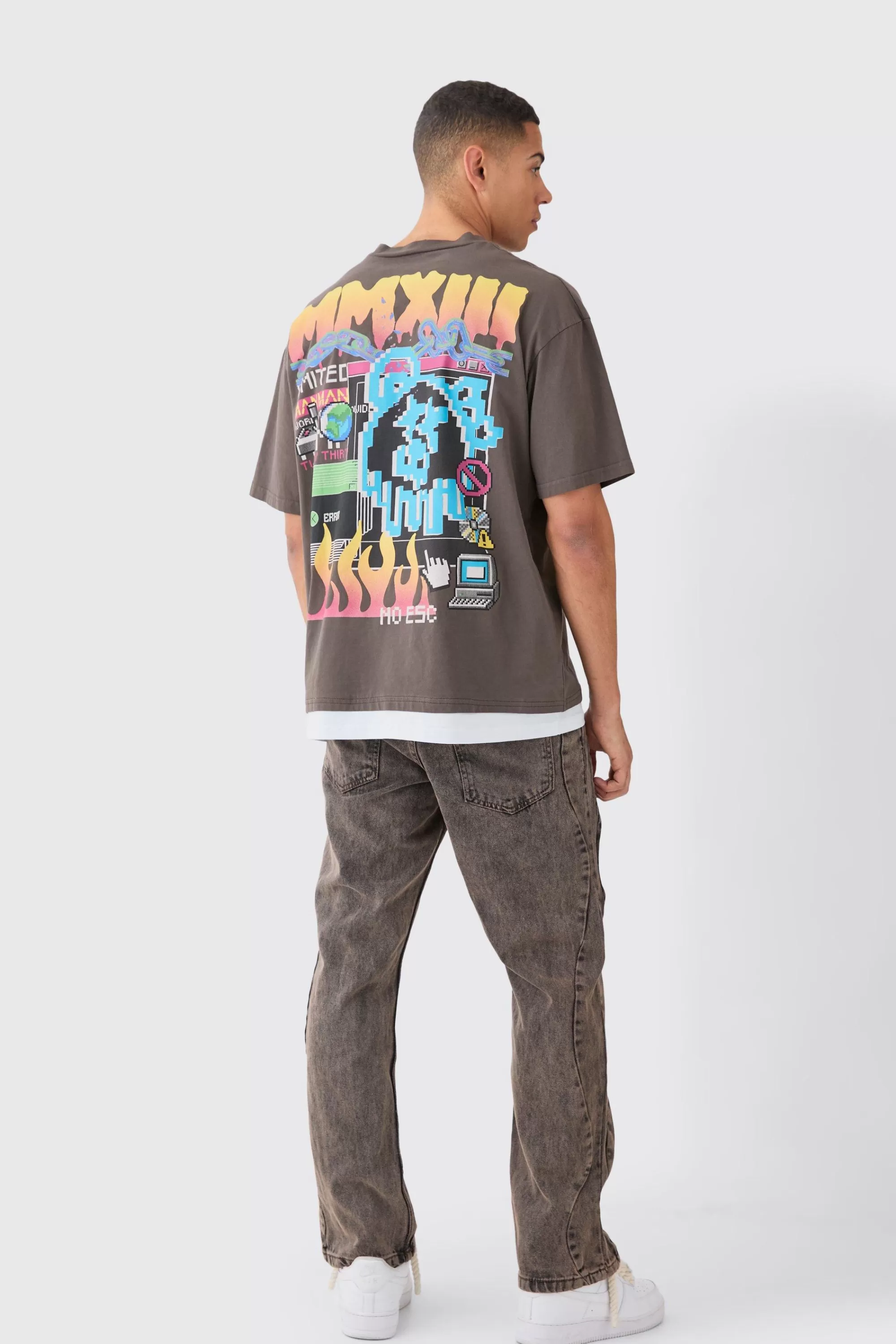 boohooMAN Overdyed Denim Jacket And Jeans Set | UK