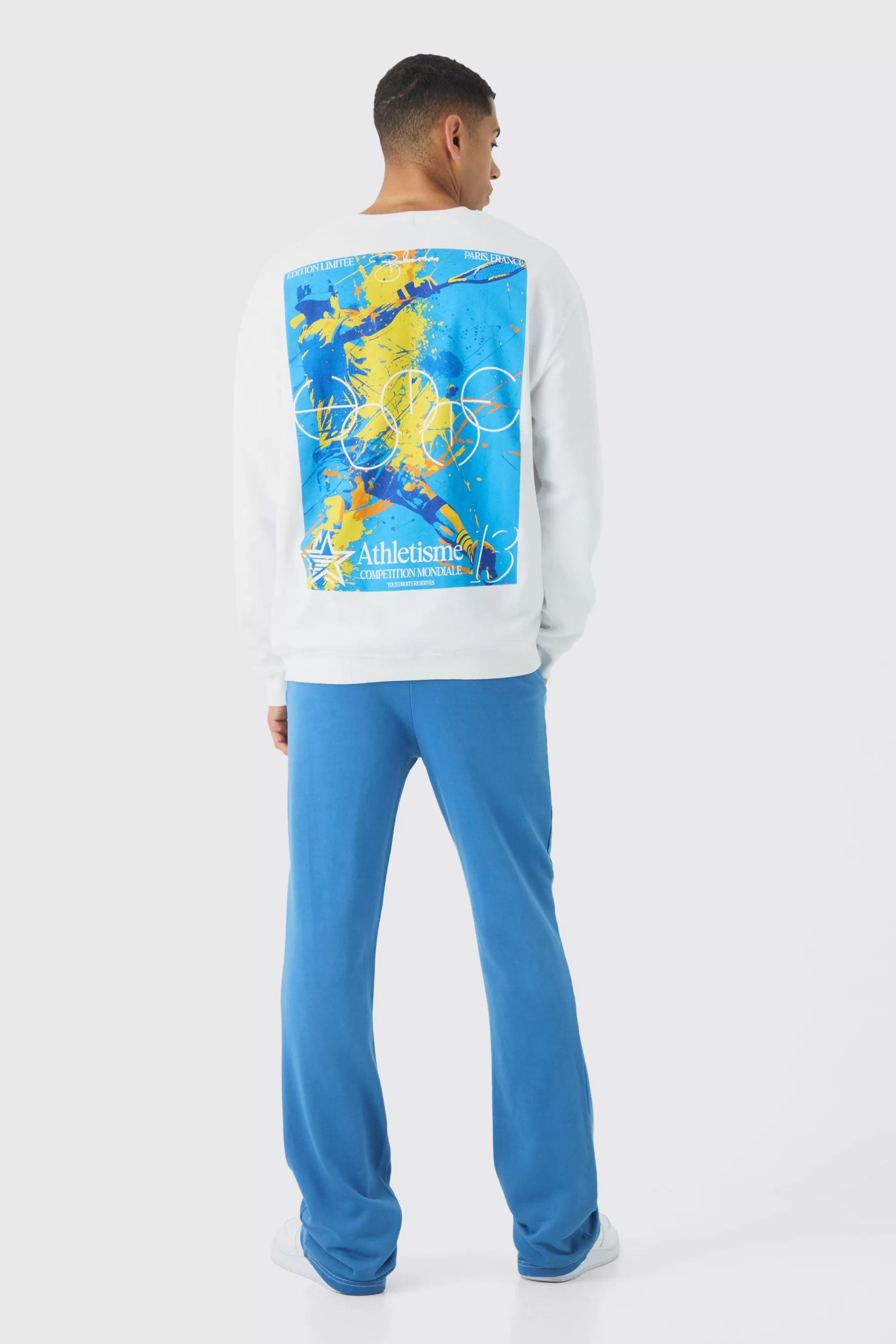 boohooMAN Oversized Back Print Sweatshirt | UK
