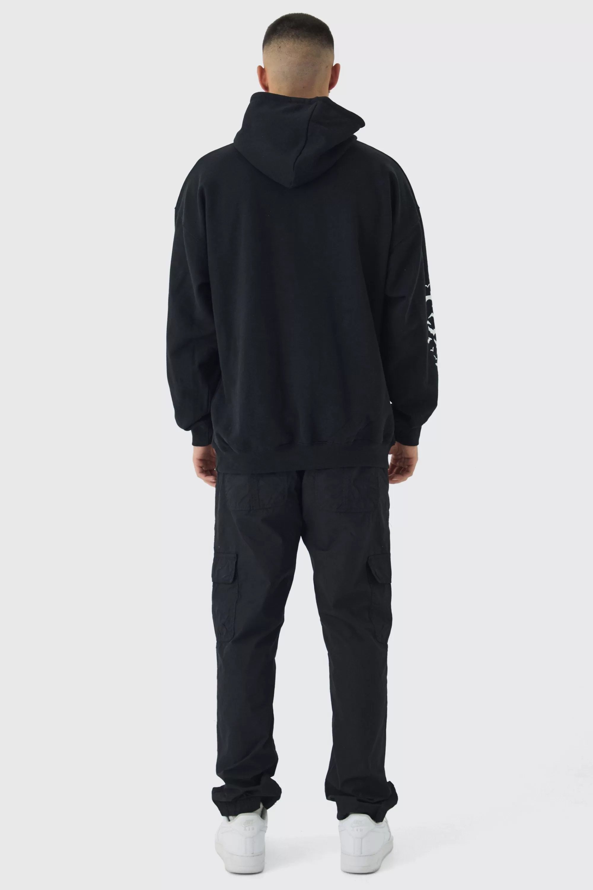 boohooMAN Oversized Batman License Multi Print Hoodie | UK
