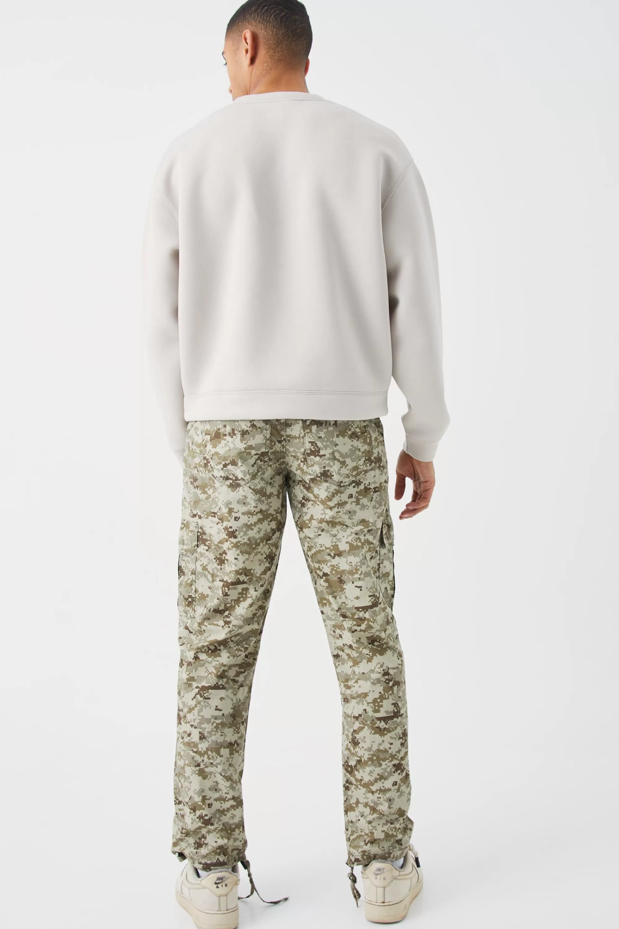 boohooMAN Oversized Boxy Bonded Scuba Sweatshirt | UK