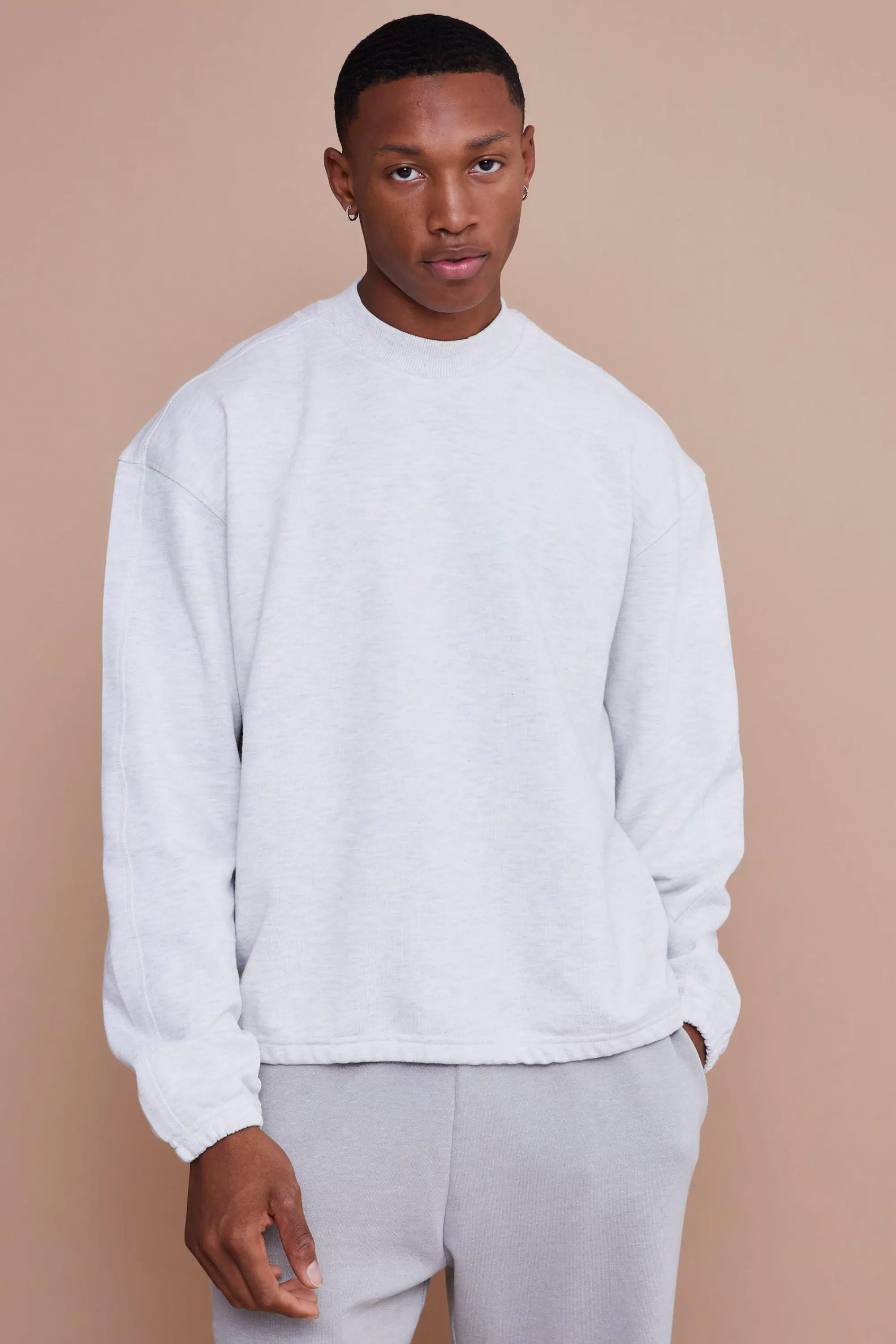 boohooMAN Oversized Boxy Heavyweight Sweatshirt | UK