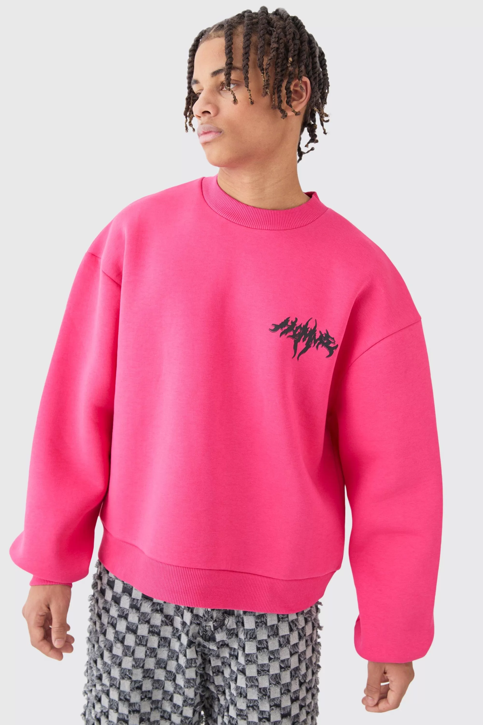 boohooMAN Oversized Boxy Homme Sweatshirt | UK