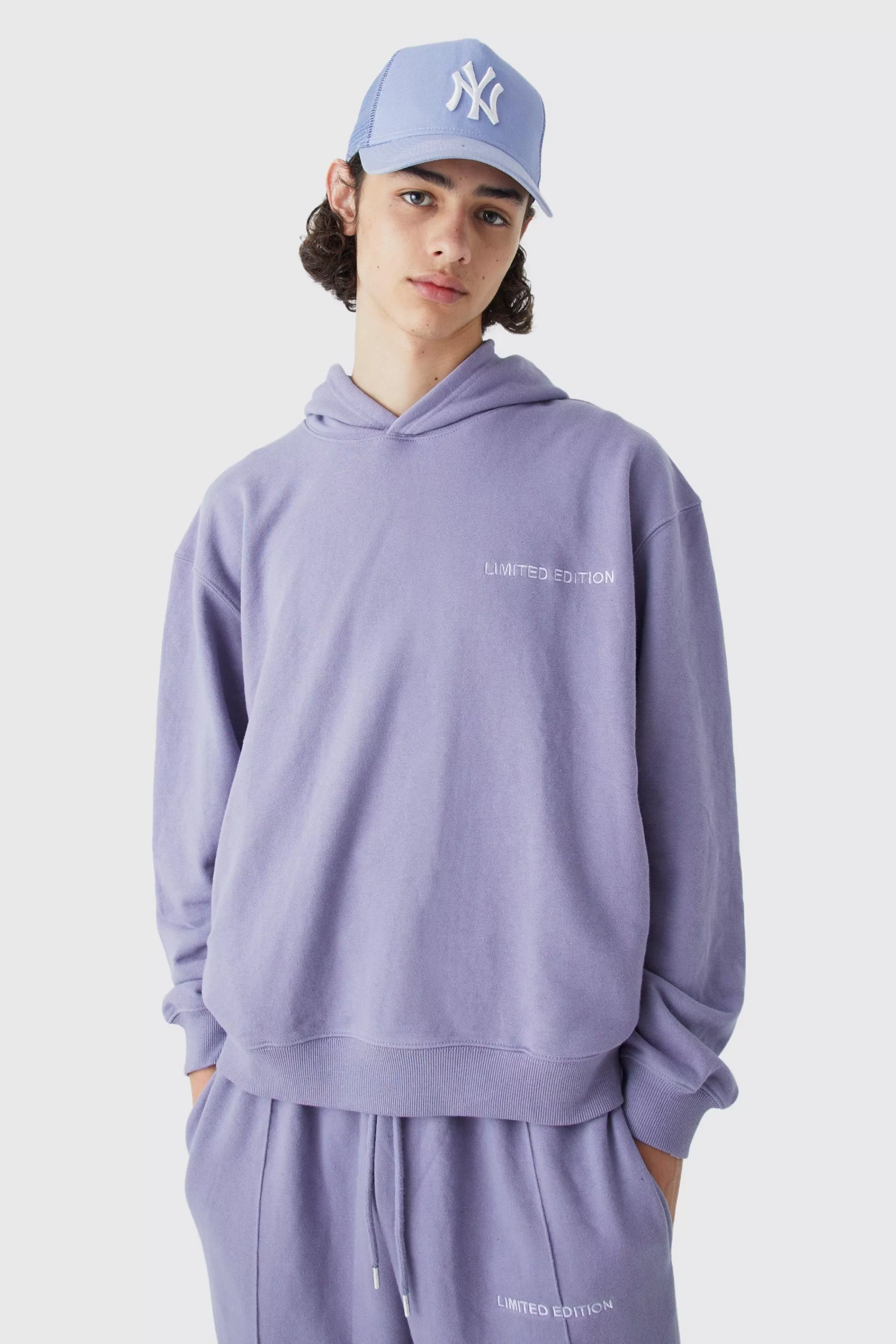 boohooMAN Oversized Boxy Loopback Hoodie | UK