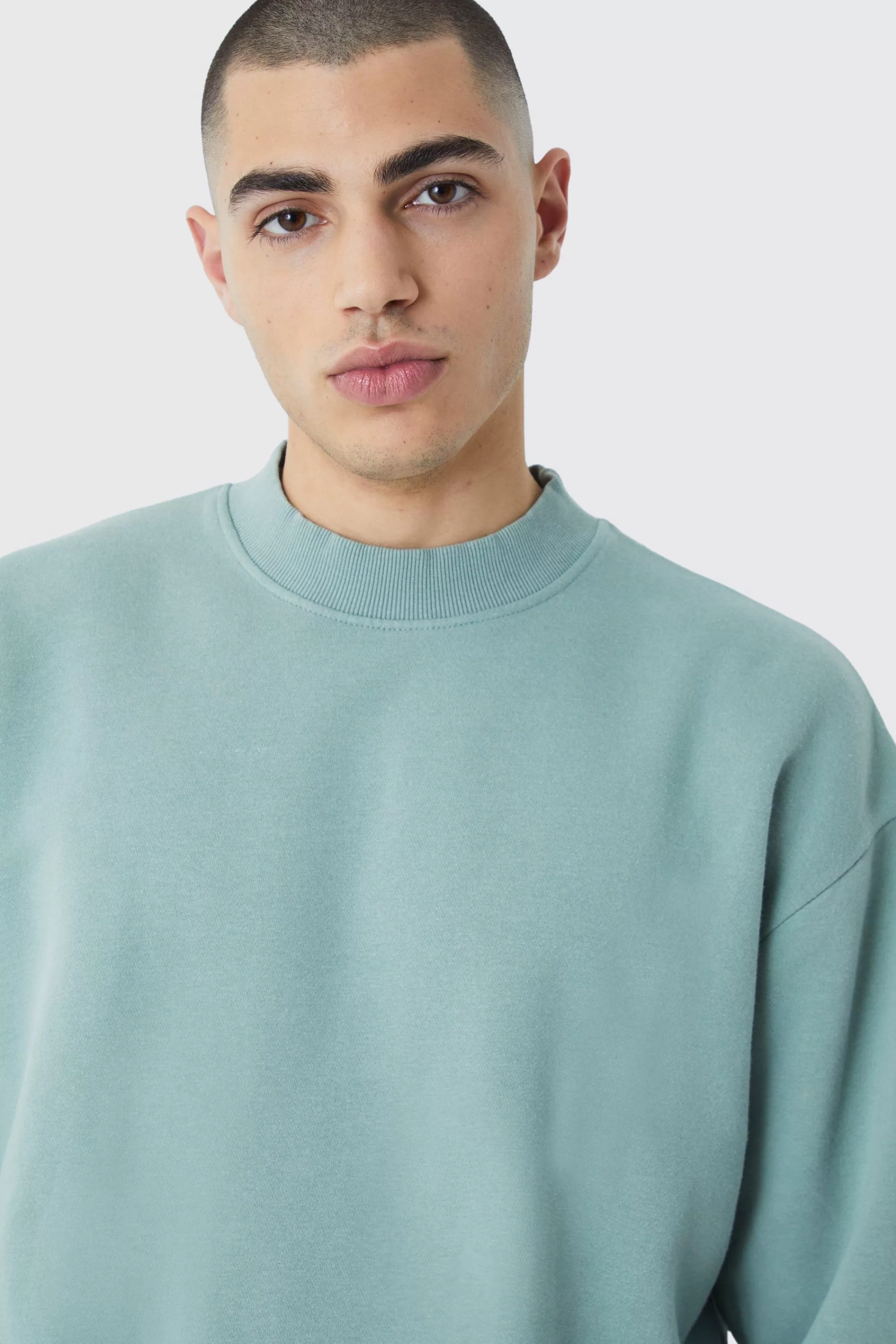 boohooMAN Oversized Boxy Washed Sweatshirt | UK