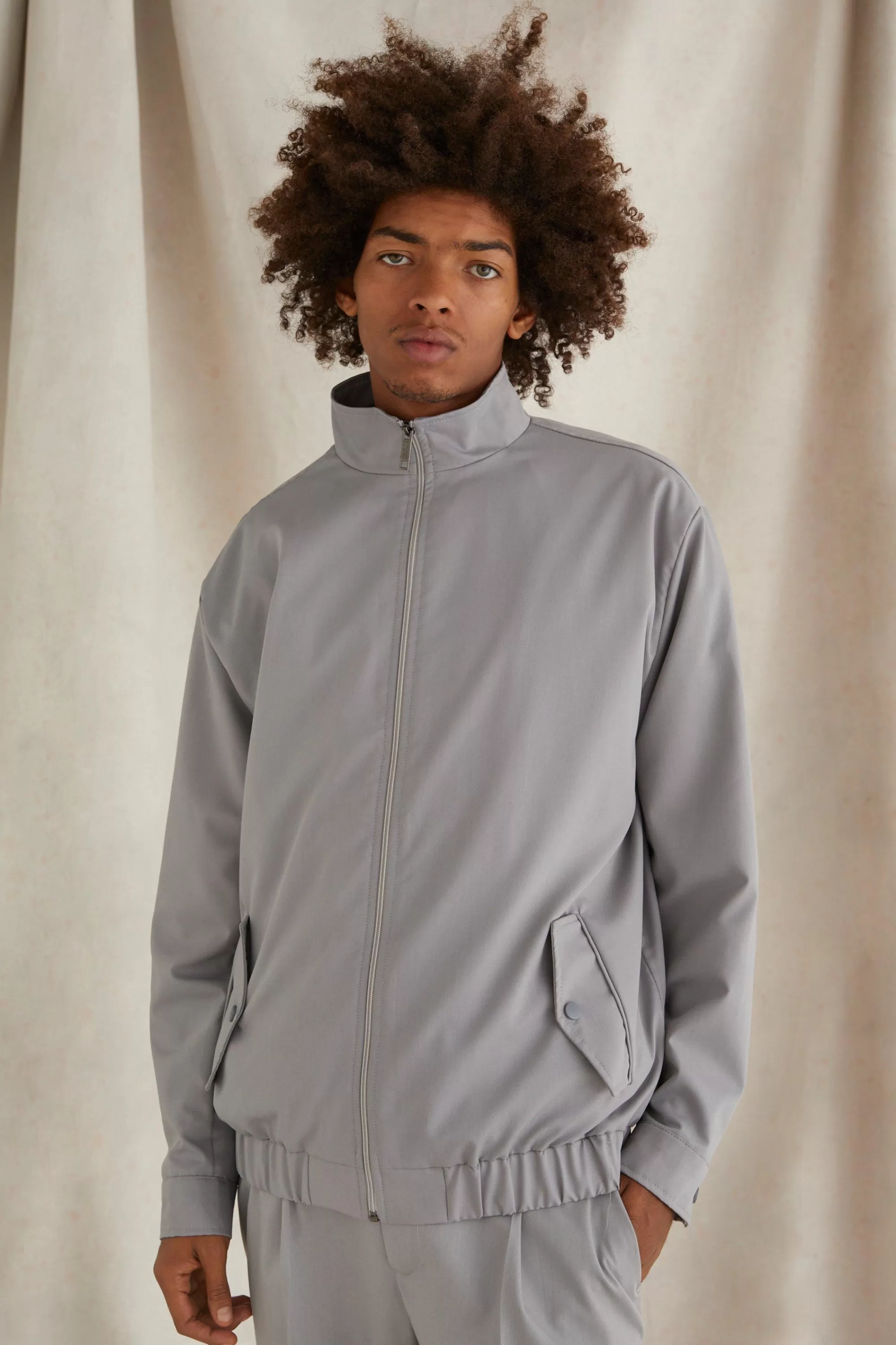 boohooMAN Oversized Funnel Neck Tailored Jacket | UK