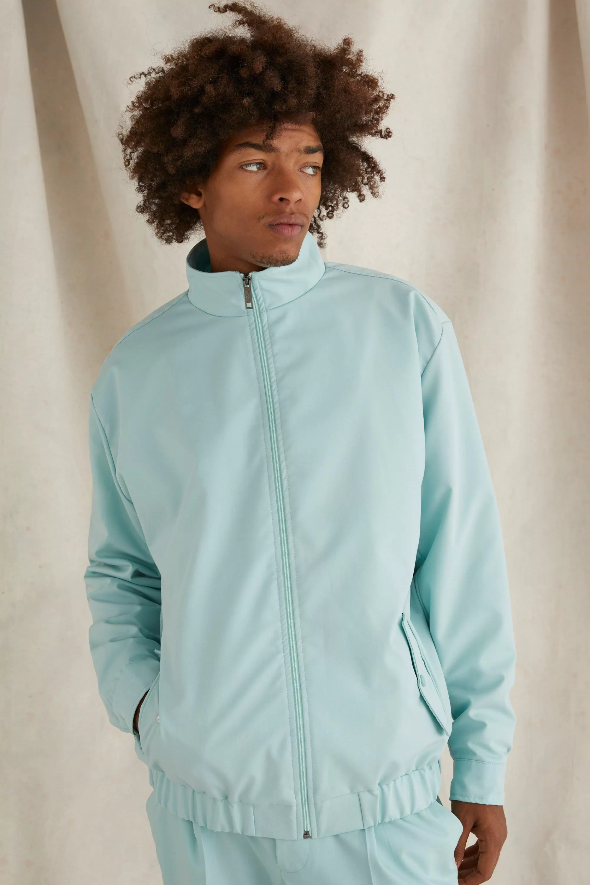 boohooMAN Oversized Funnel Neck Tailored Jacket | UK