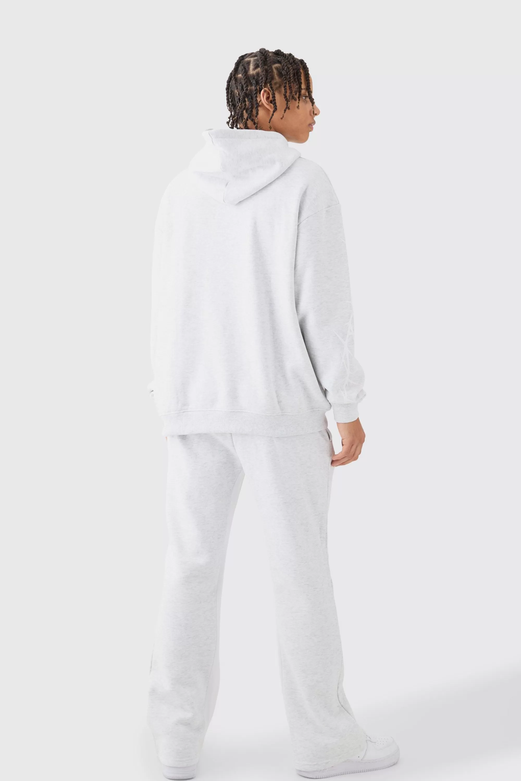 boohooMAN Oversized Graffiti Hoodie Tracksuit | UK