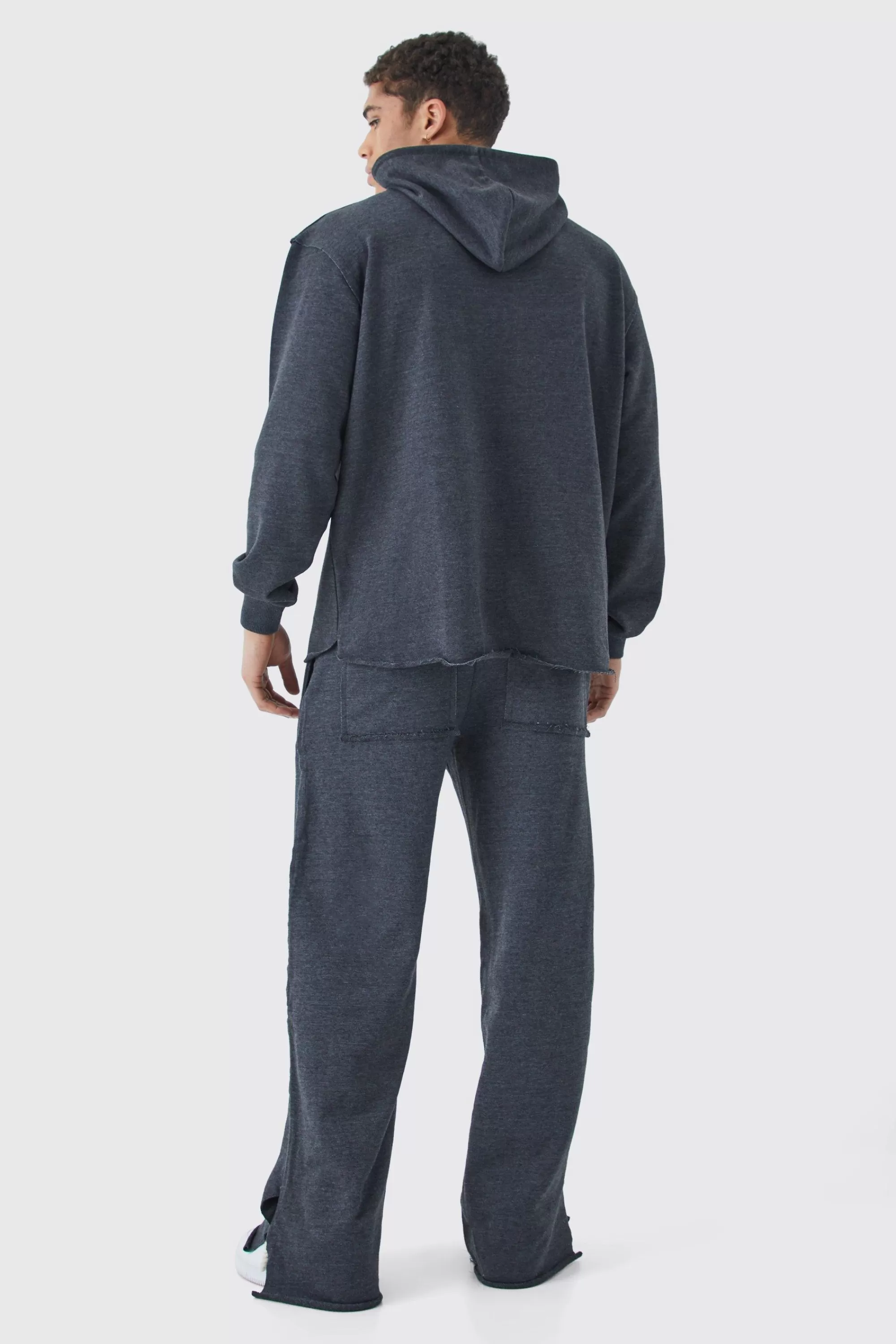 boohooMAN Oversized Heavyweight Loopback Printed Hoodie | UK