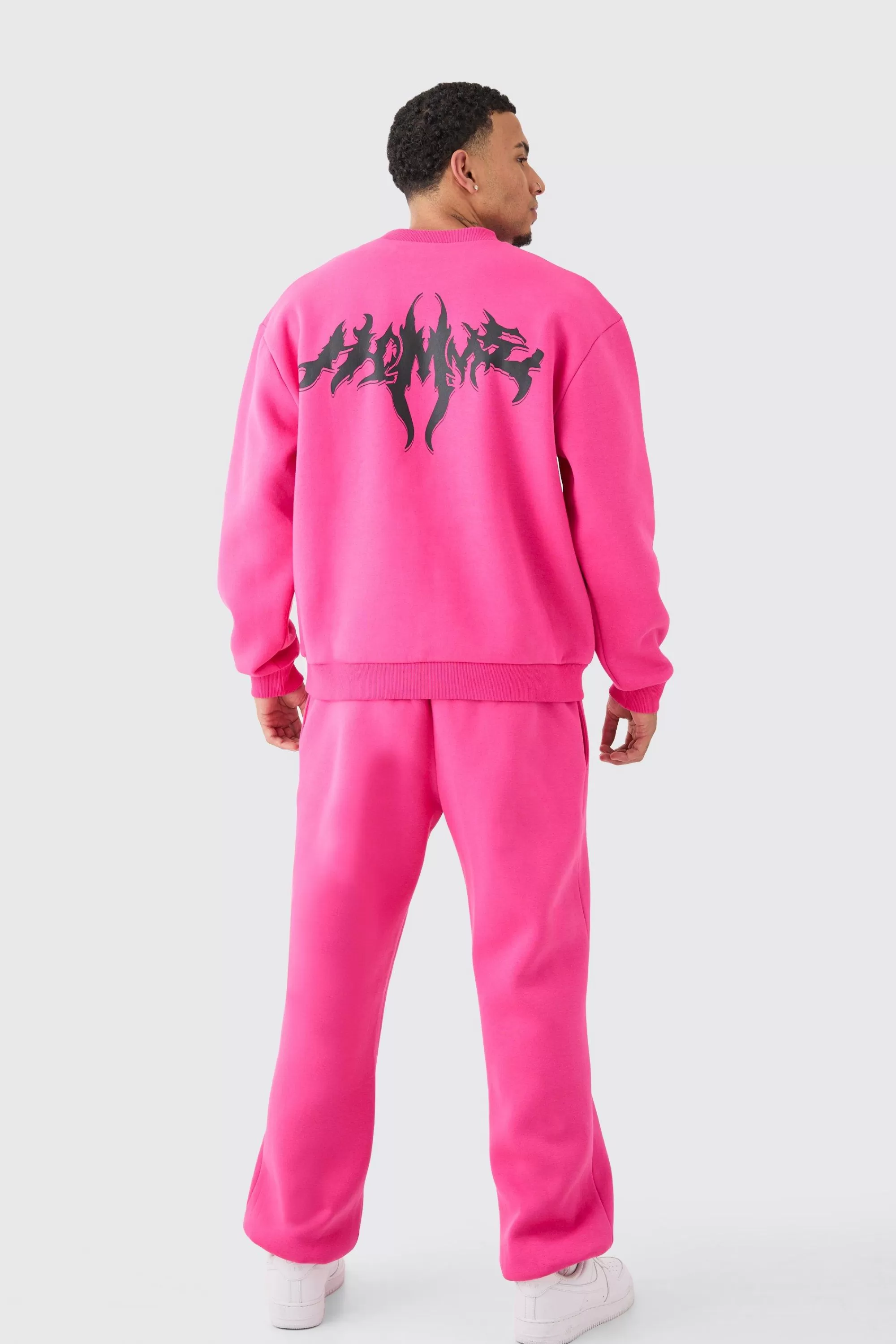 boohooMAN Oversized Homme Gothic Sweatshirt Tracksuit | UK