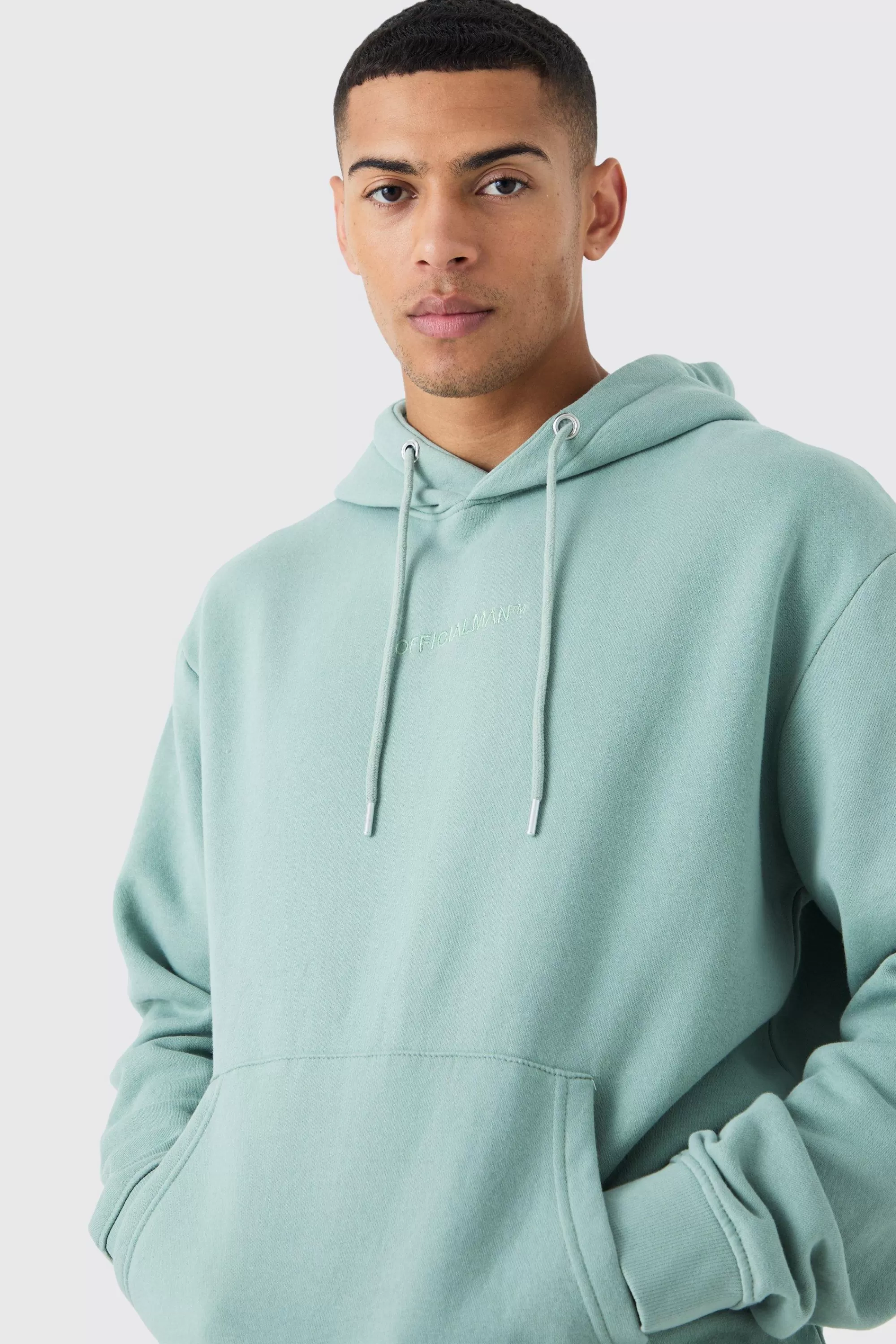boohooMAN Oversized Official Washed Hoodie | UK