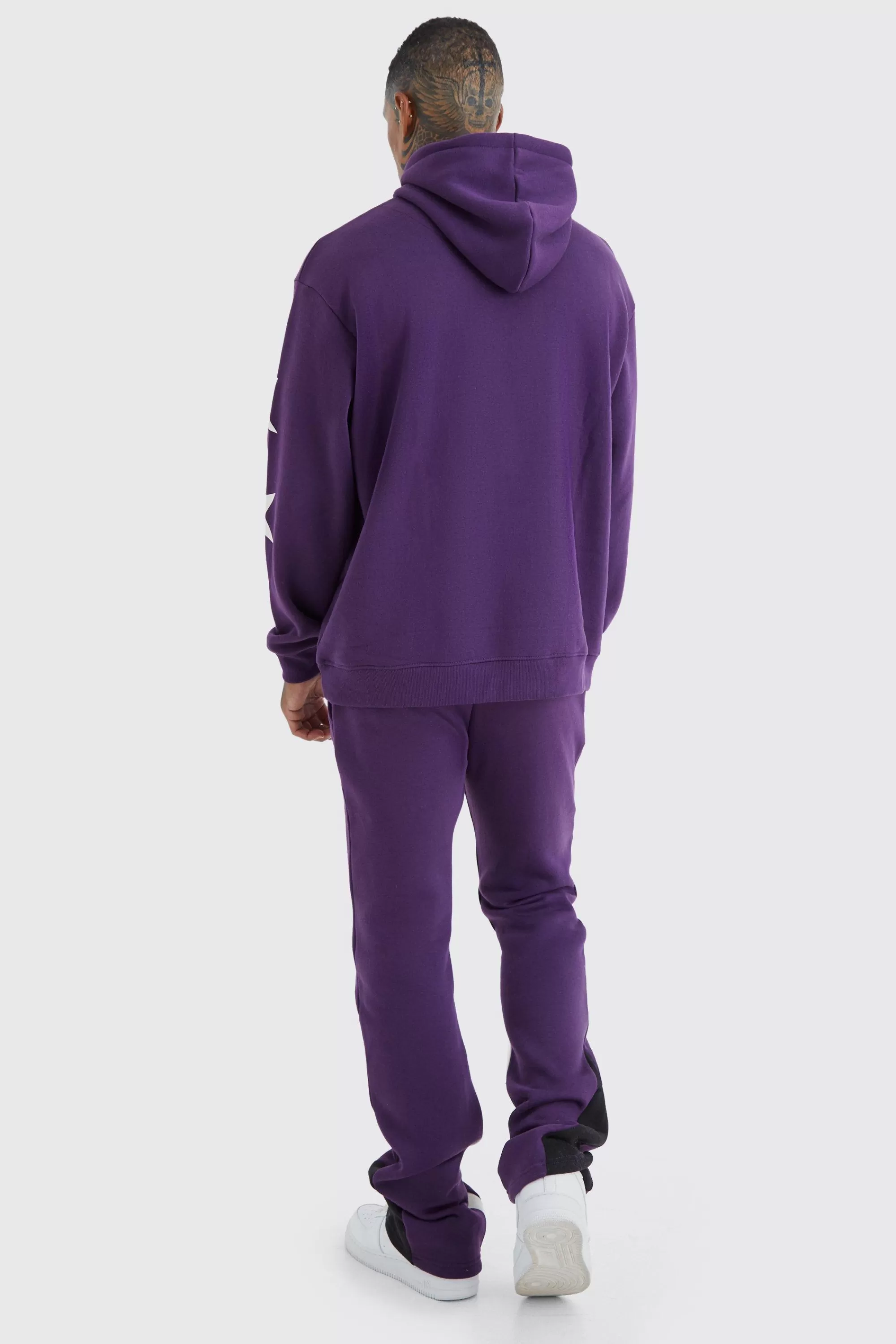 boohooMAN Oversized Star Homme Print Tracksuit | UK