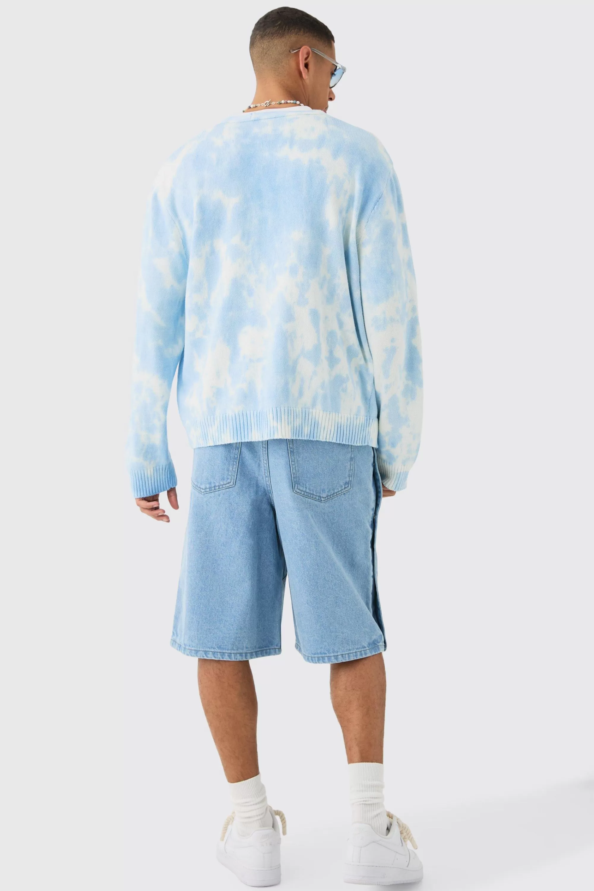 boohooMAN Oversized Washed Knitted Cardigan In | UK